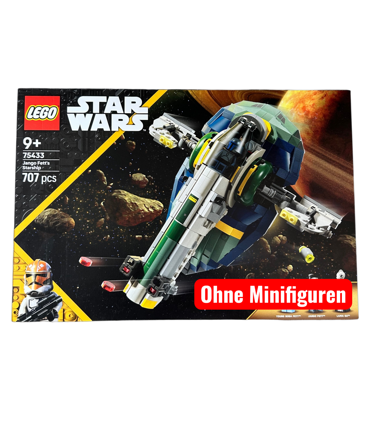 Jango Fett’s Starship 75433 LEGO Star Wars Set Vorderansicht brick2d2