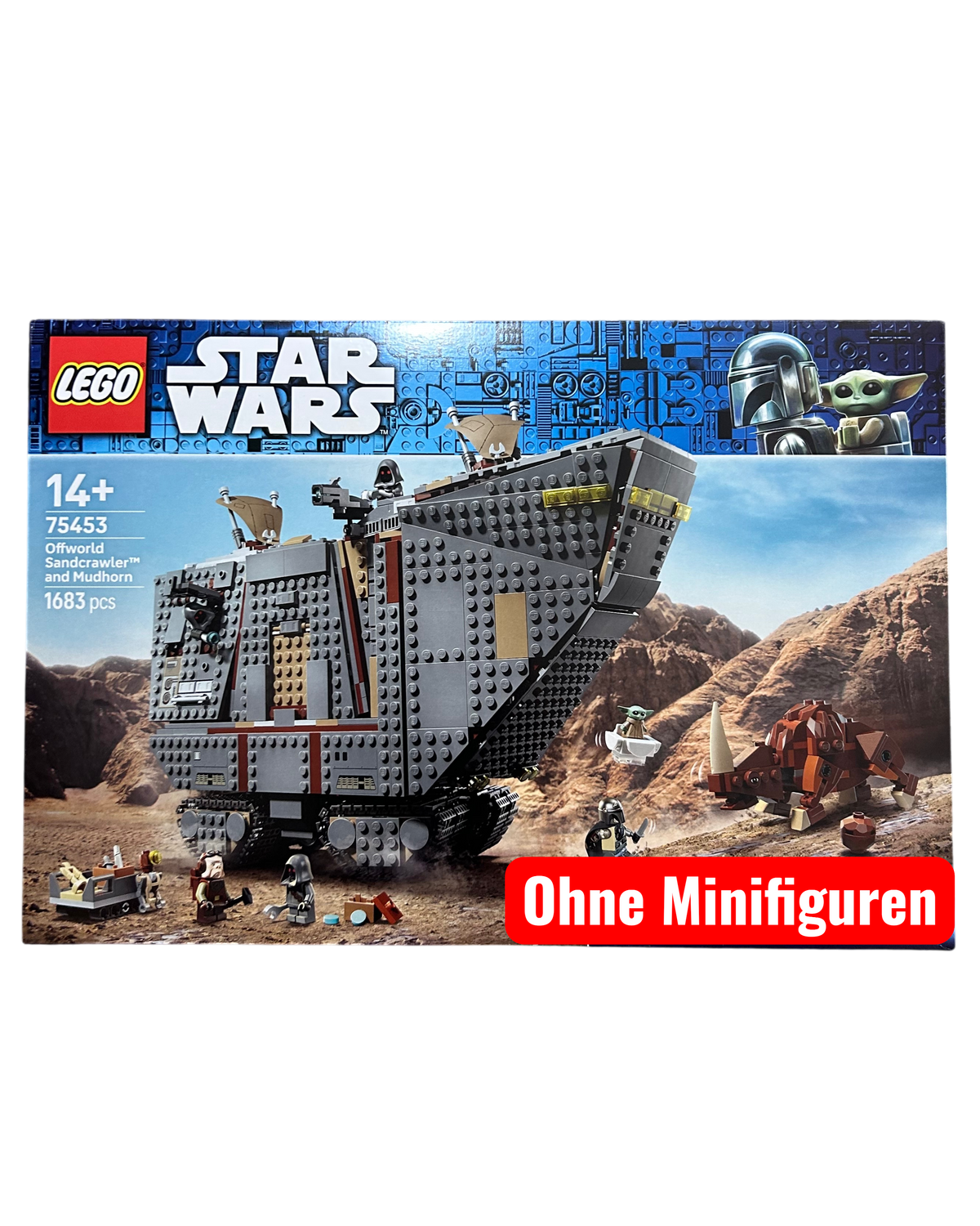 LEGO Star Wars Offworld Sandcrawler 75453 ohne Minifiguren Vorderansicht brick2d2