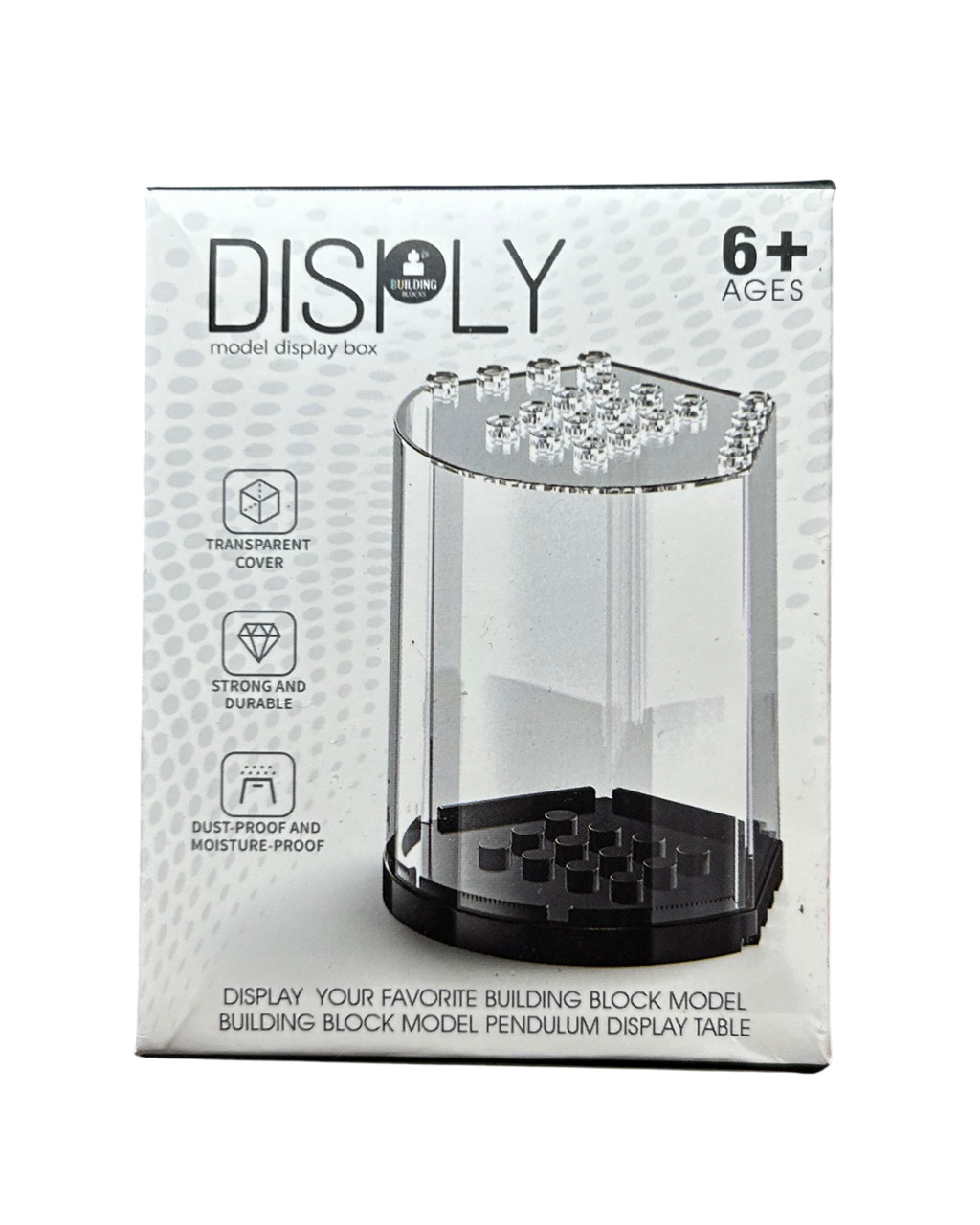 Minifigur Display Kasten Transparent Vorderansicht brick2d2