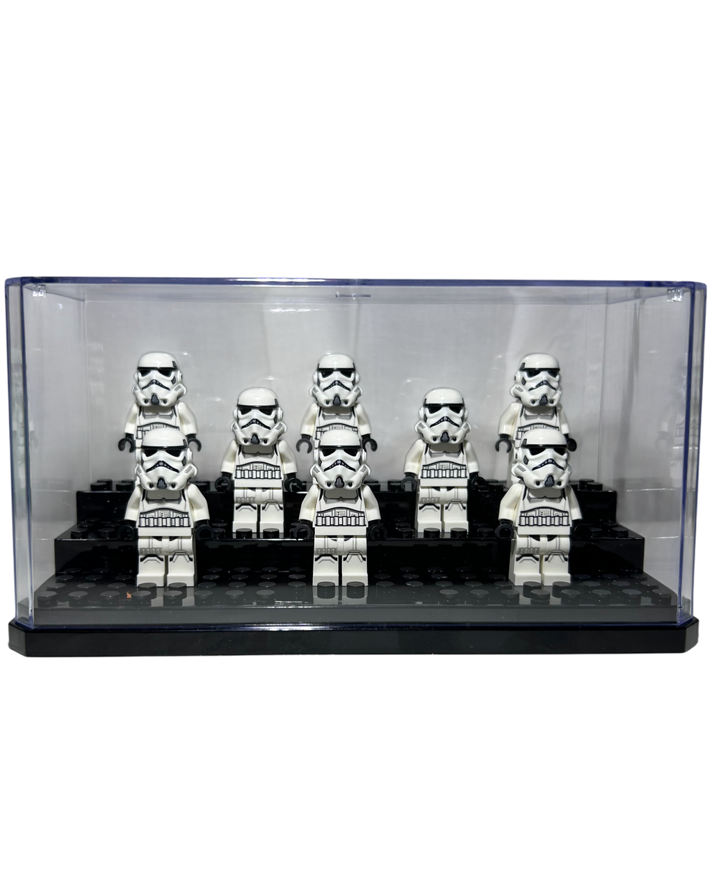 Minifiguren Display Kasten mittel Vorderansicht brick2d2