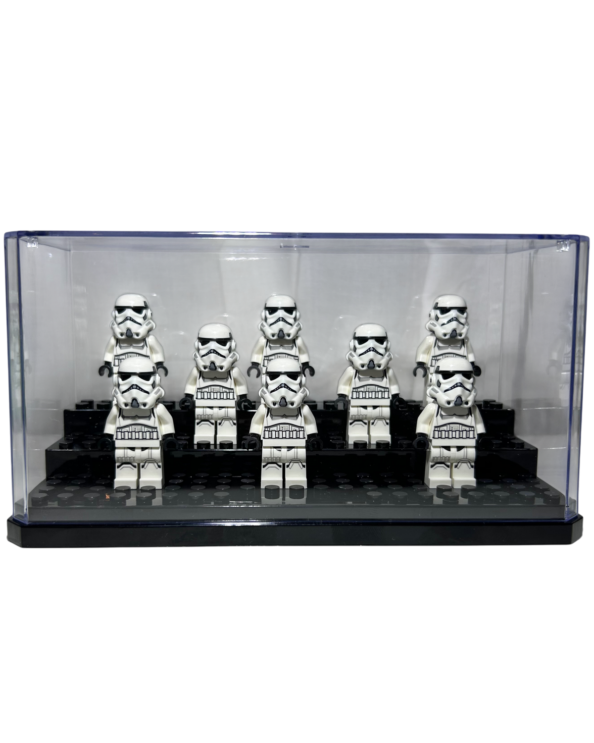 Minifiguren Display Kasten mittel Vorderansicht brick2d2