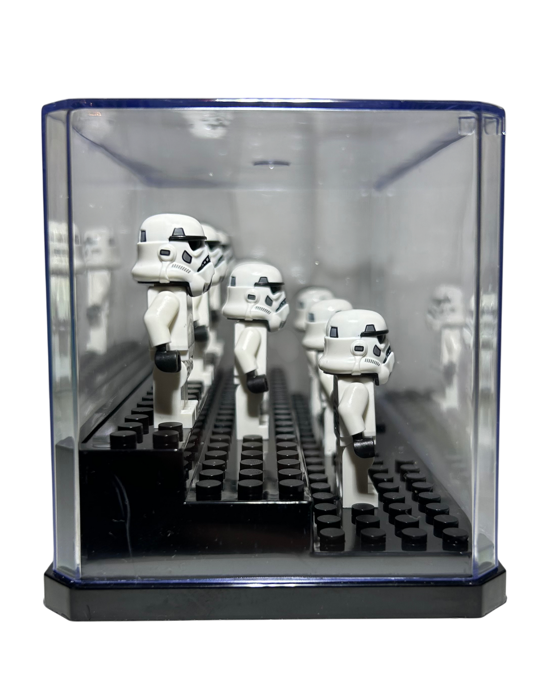 Minifiguren Display Kasten mittel Seitenansicht links brick2d2