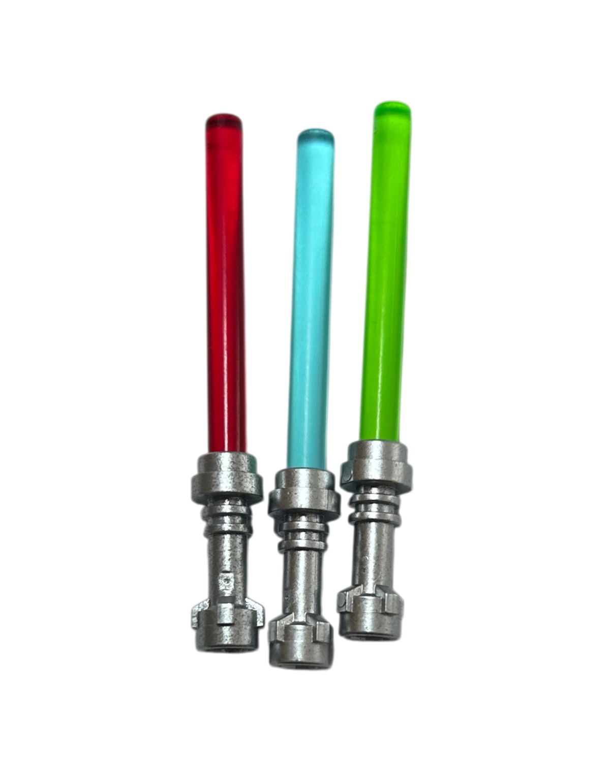 LEGO Star Wars 3× Lichtschwert Pack Zubehör Vorderansicht – Brick2D2