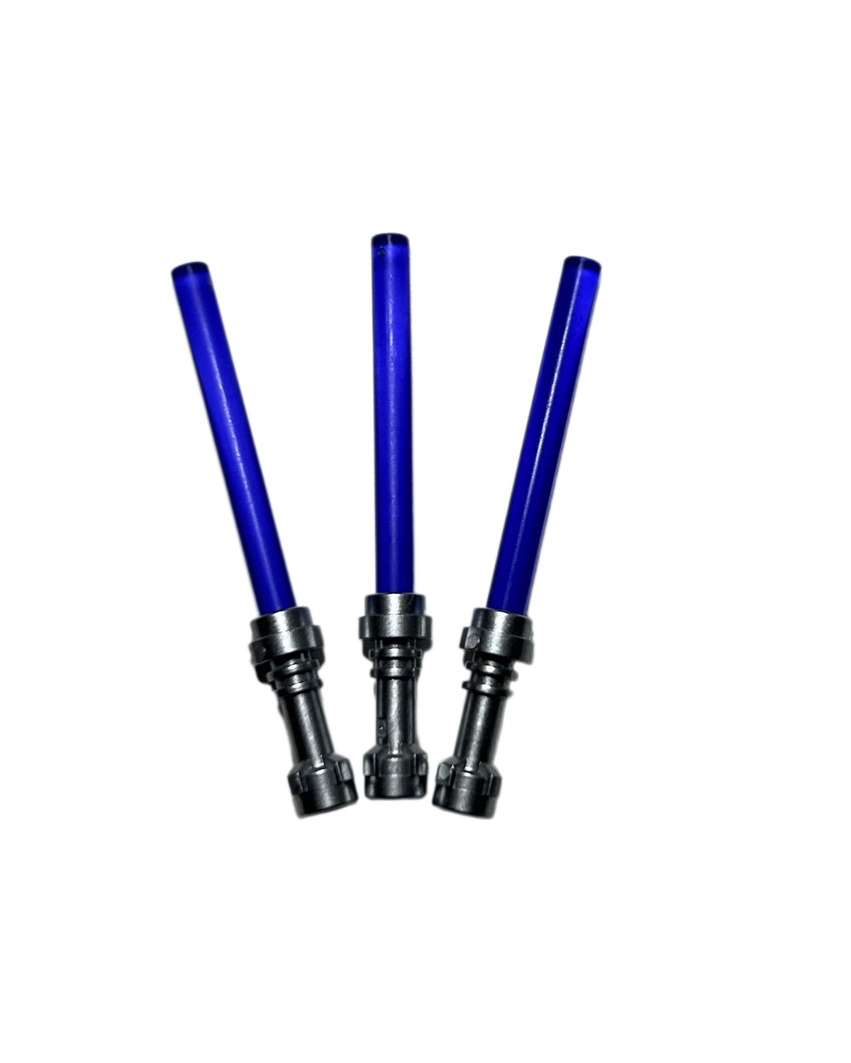 3x Lila Lichtschwert Pack LEGO Star Wars Zubehör Vorderansicht brick2d2
