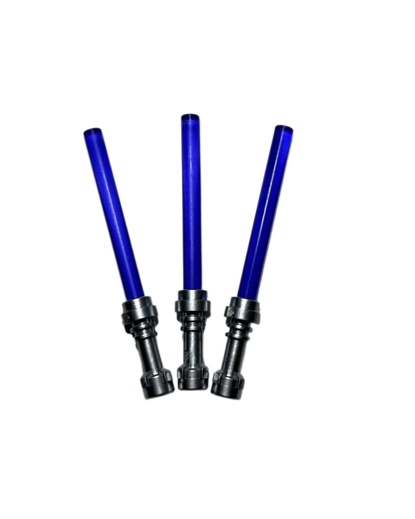 3x Lila Lichtschwert Pack LEGO Star Wars Zubehör Vorderansicht brick2d2