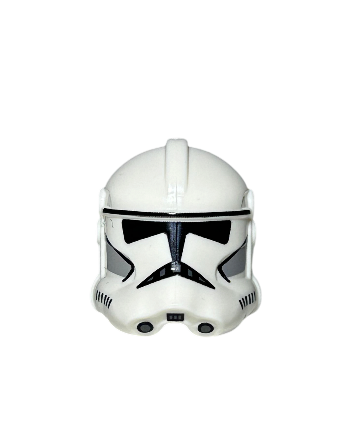 Phase 2 Clone Trooper Helm weiß LEGO Star Wars Zubehör für SW1319 Vorderansicht brick2d2