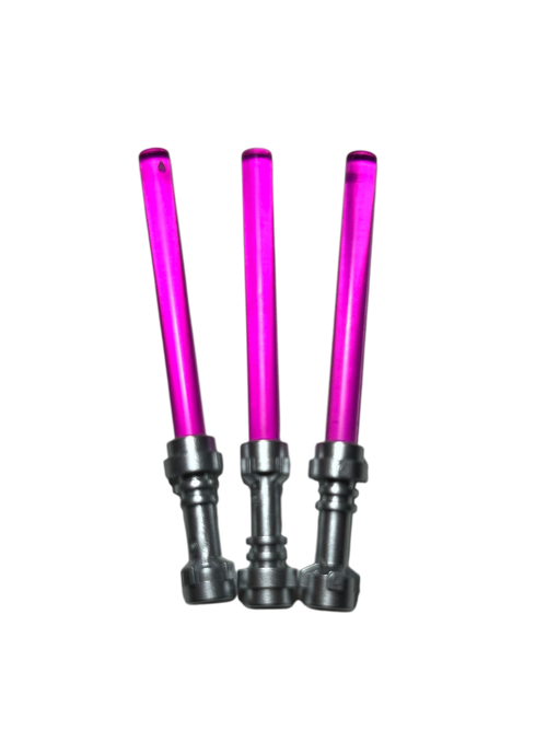 LEGO pinkes Lichtschwert Pack Zubehör Vorderansicht brick2d2