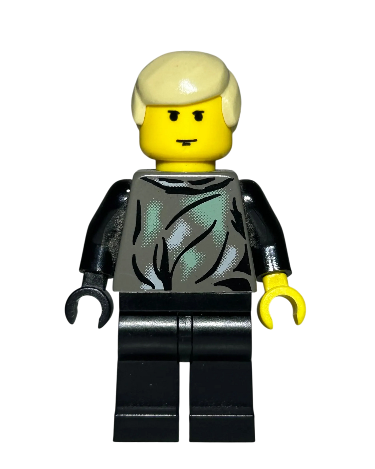Luke Skywalker SW0018 LEGO Star Wars Minifigur gelbes Gesicht Vorderansicht brick2d2
