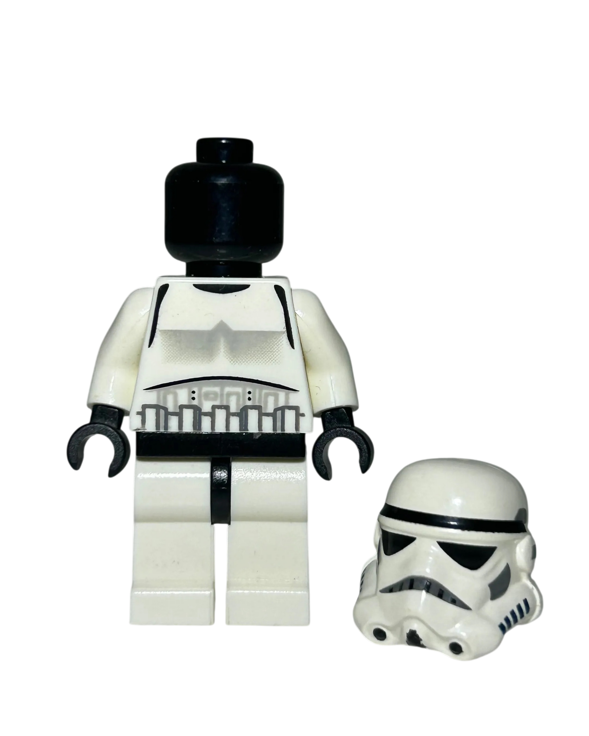 Imperial Stormtrooper SW0036b LEGO Star Wars Minifigur schwarzer Kopf Detailansicht brick2d2