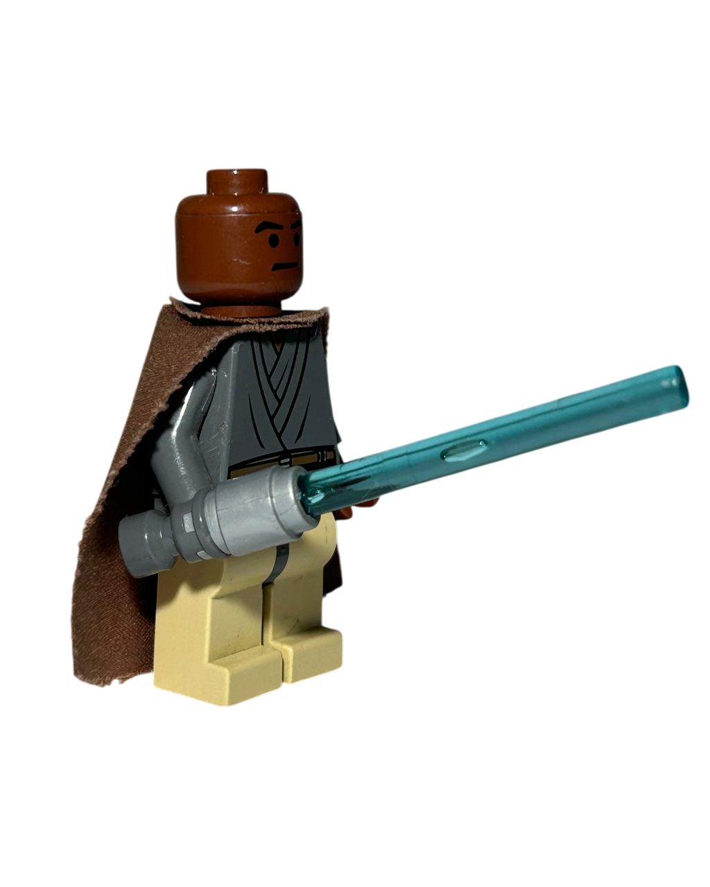 Lego Star Wars Minifigur - Mace Windu mit LightUp Lichtschwert (2005) SW0133