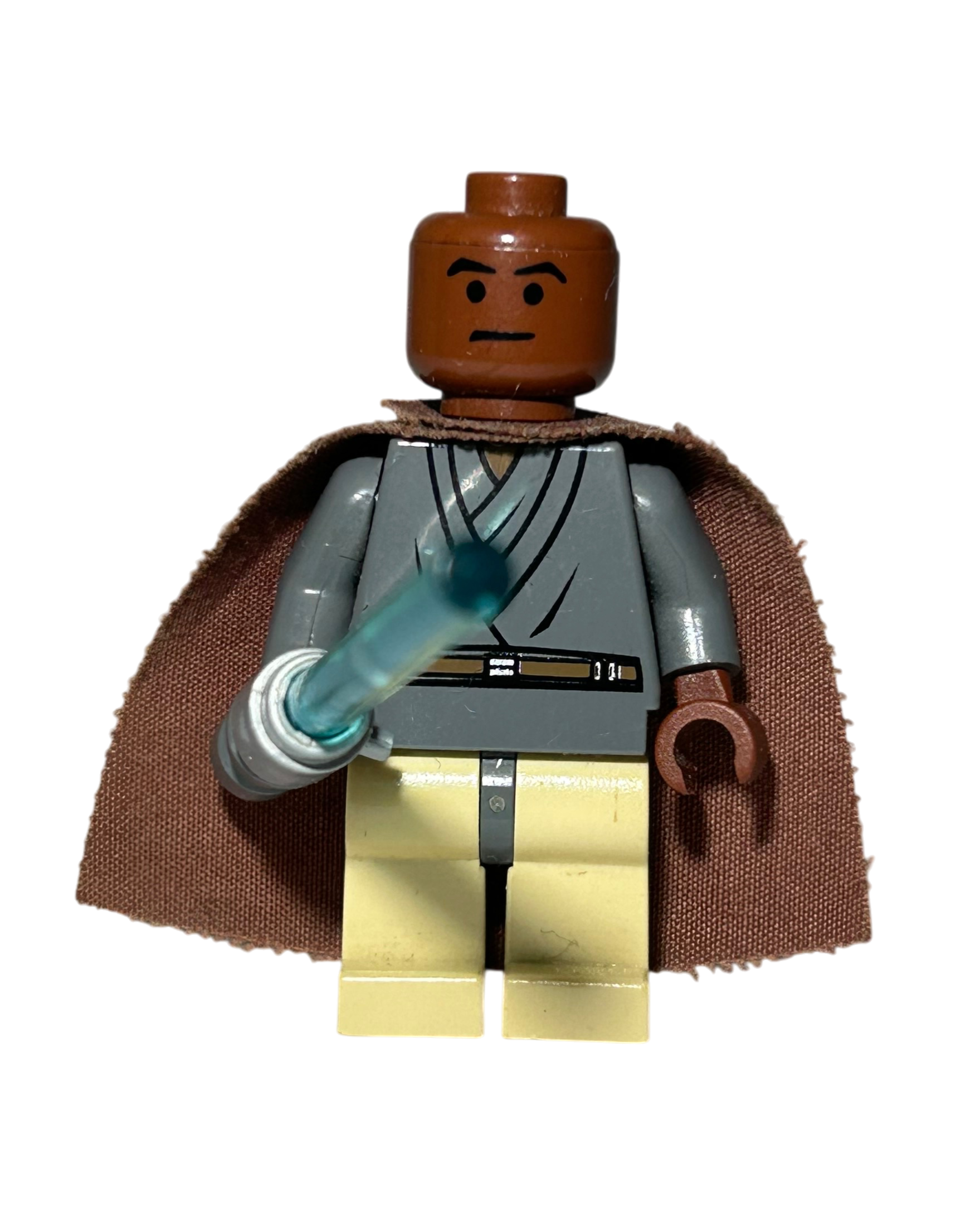 Lego Star Wars Minifigur - Mace Windu mit LightUp Lichtschwert (2005) SW0133