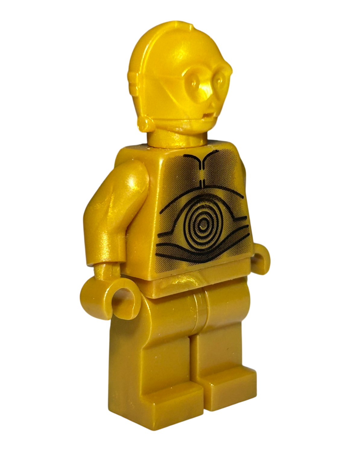 LEGO Star Wars Minifigur C-3PO Pearl Gold SW0161a Seitenansicht links brick2d2