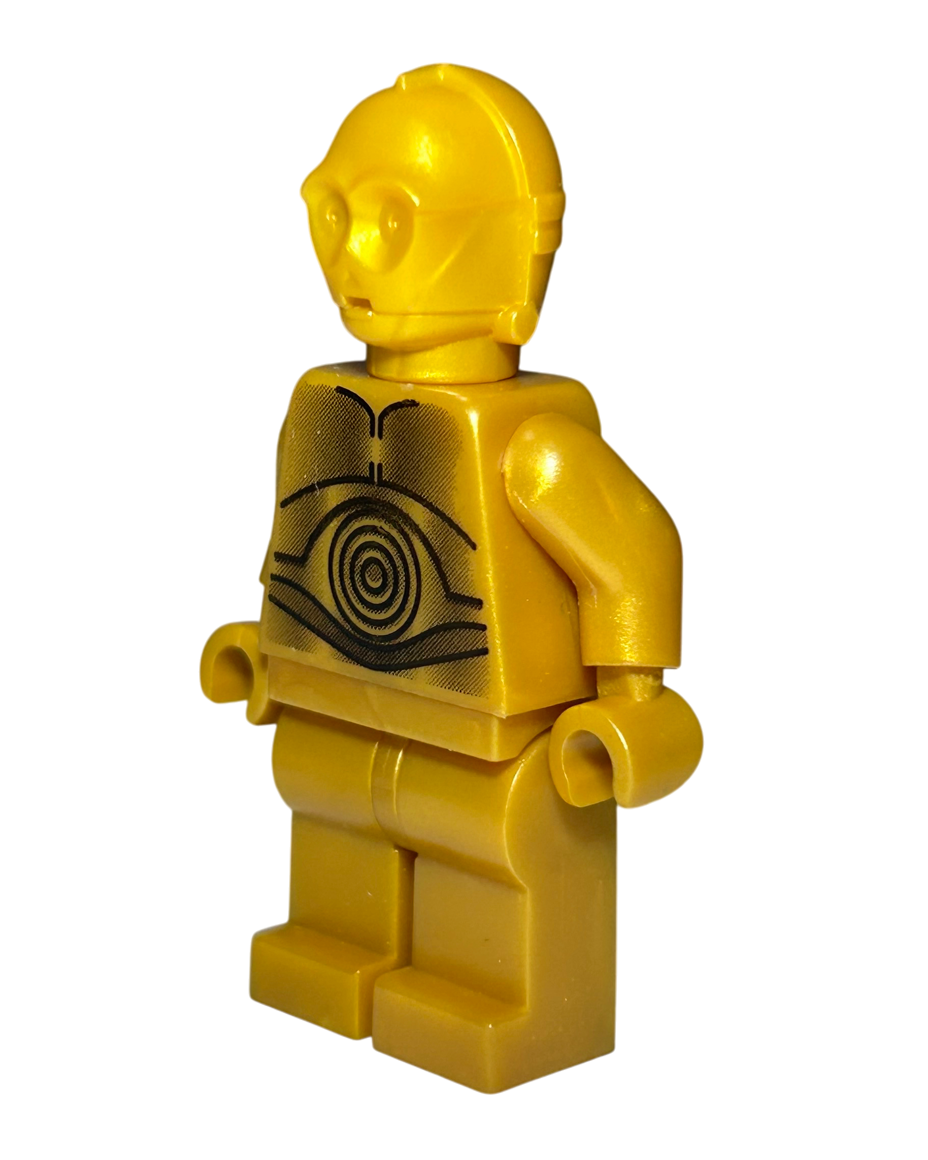 LEGO Star Wars Minifigur C-3PO Pearl Gold SW0161a Seitenansicht rechts brick2d2