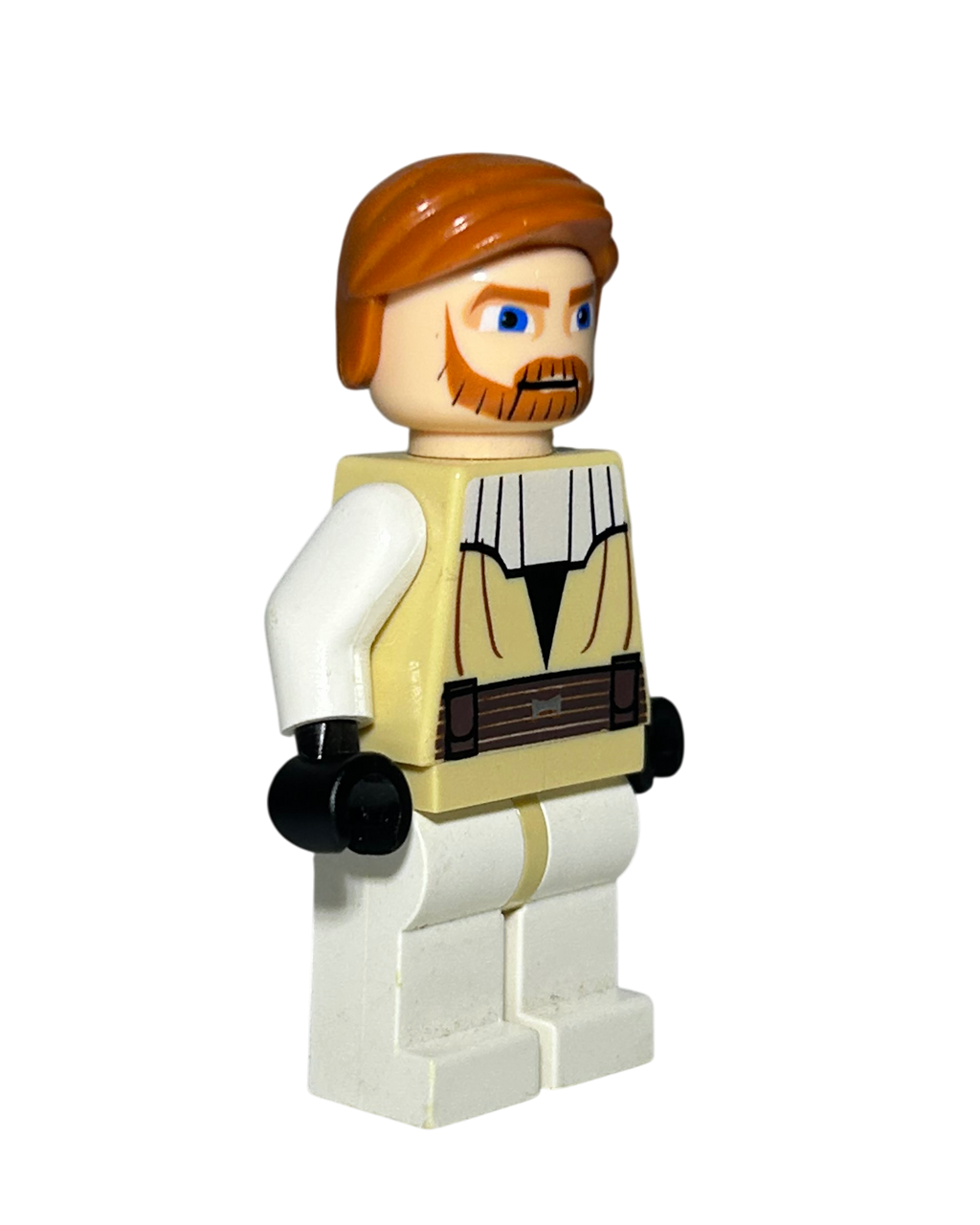 Obi-Wan Kenobi SW0197 Clone Wars LEGO Star Wars Minifigur Seitenansicht links brick2d2