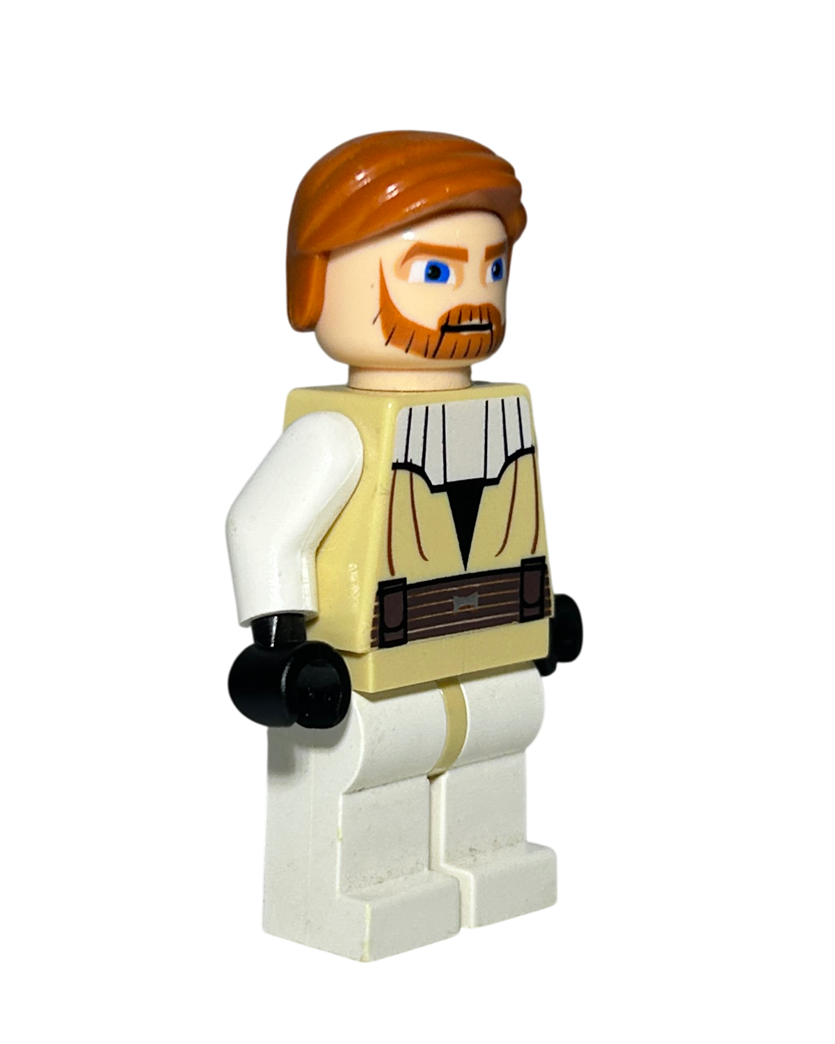 Obi-Wan Kenobi SW0197 Clone Wars LEGO Star Wars Minifigur Seitenansicht links brick2d2