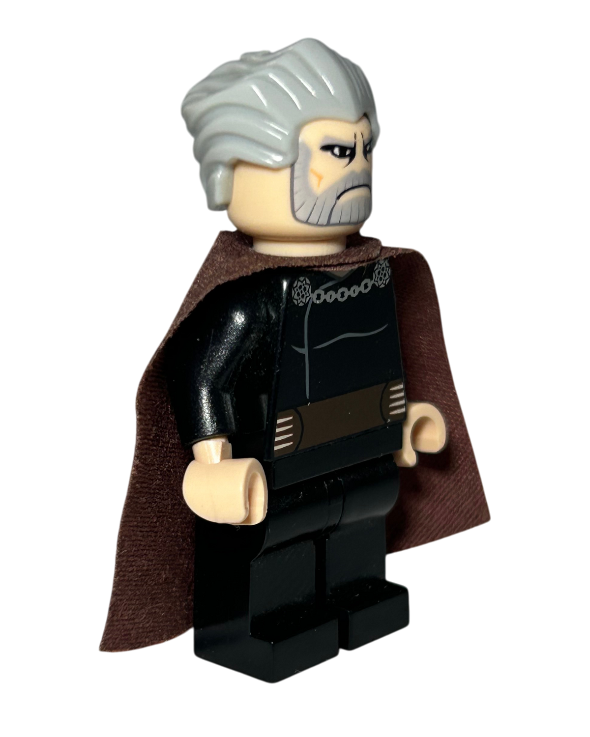 Count Dooku SW0224 Clone Wars LEGO Star Wars Minifigur Seitenansicht links brick2d2