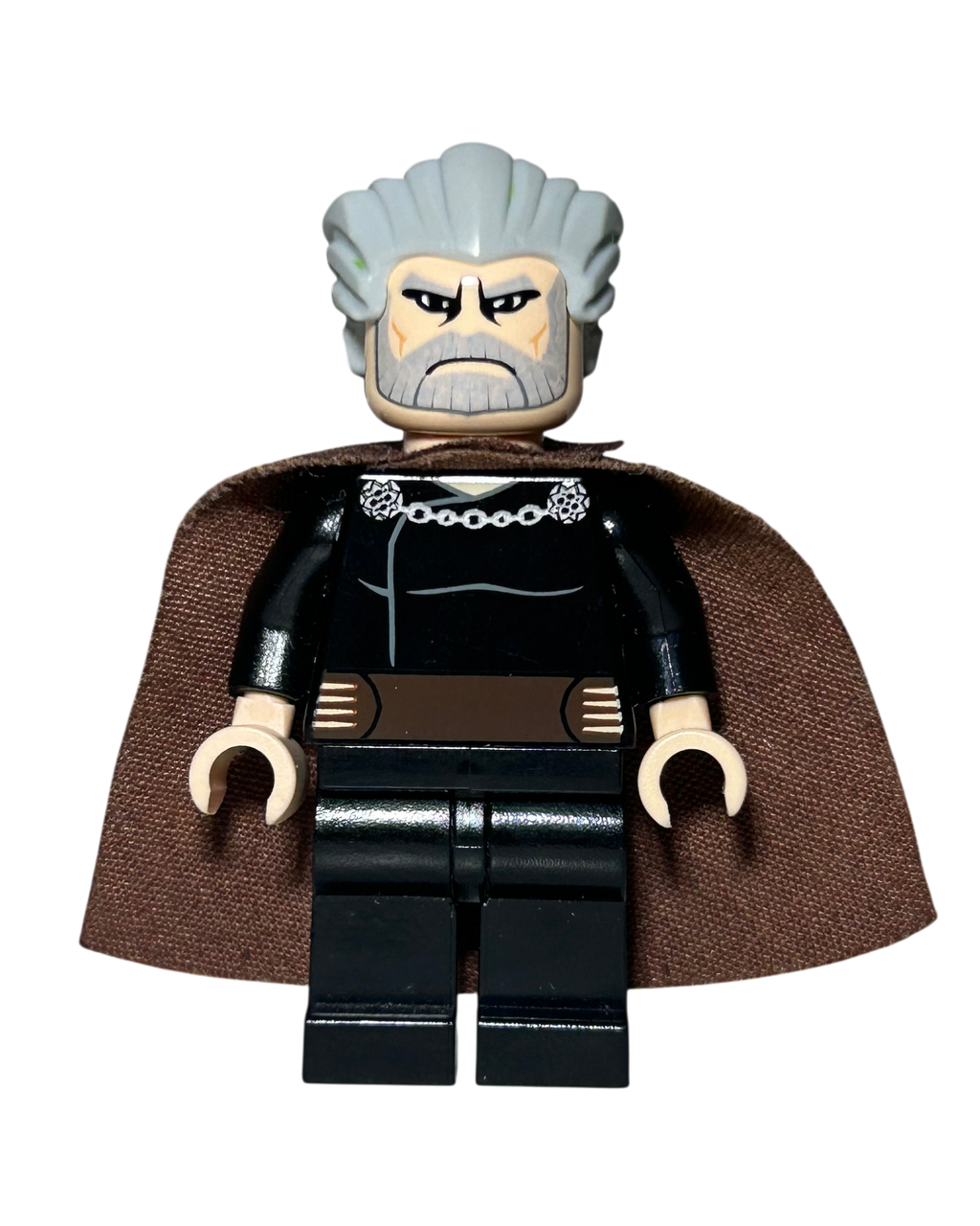 Count Dooku SW0224 Clone Wars LEGO Star Wars Minifigur Vorderansicht brick2d2
