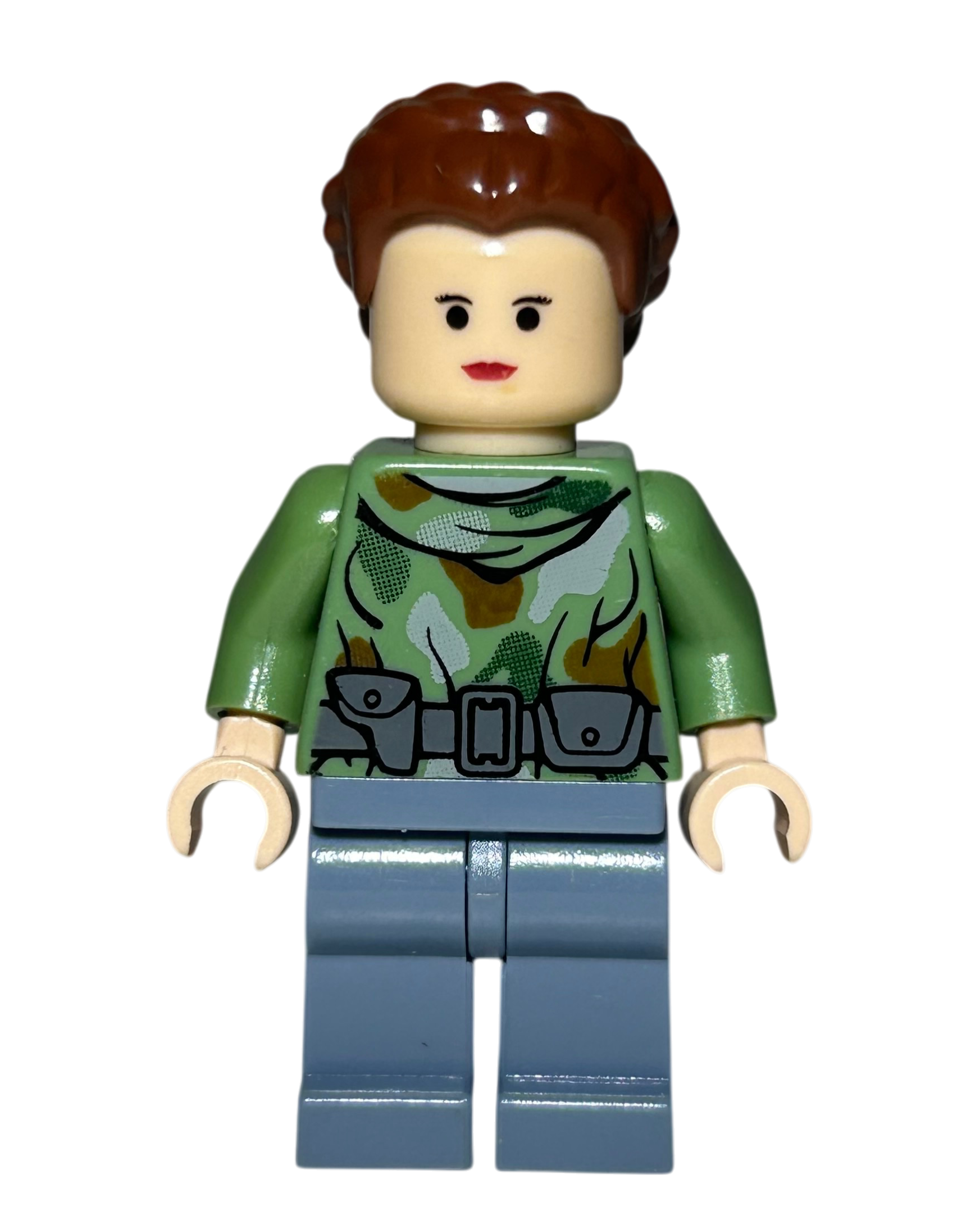 Prinzessin Leia Endor Outfit SW0235 LEGO Star Wars Minifigur Vorderansicht brick2d2