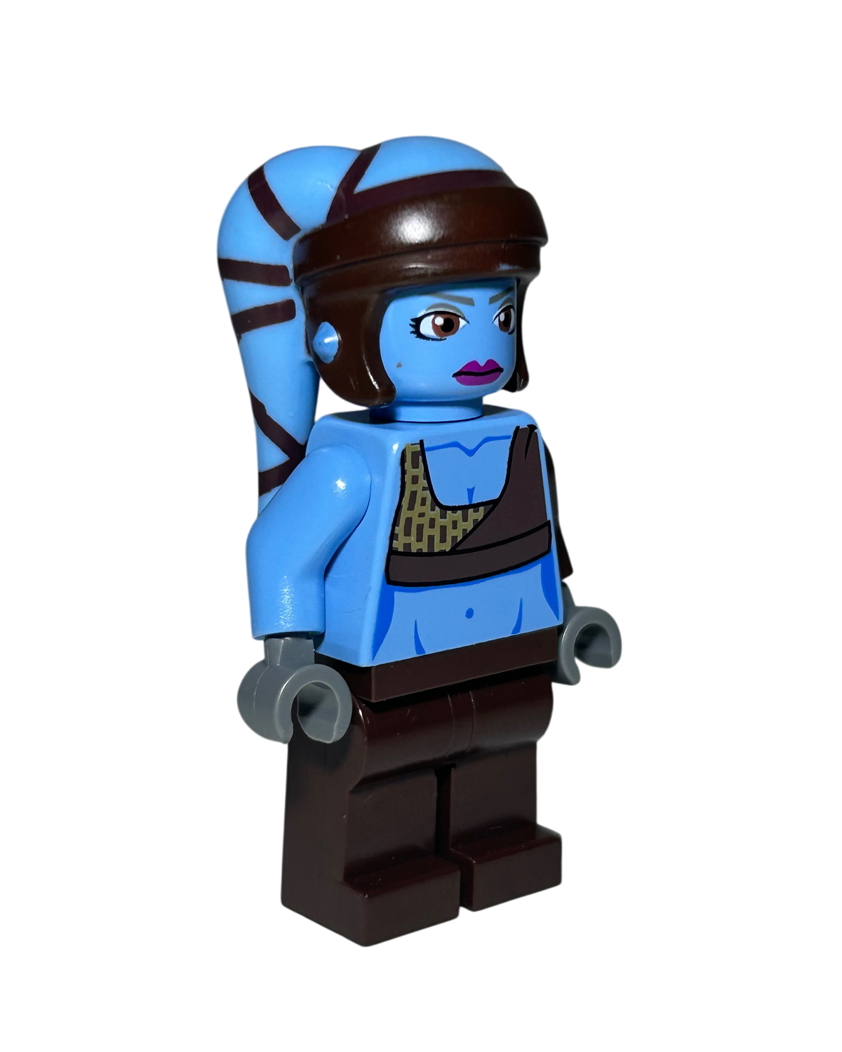 Aayla Secura SW0284 Clone Wars LEGO Star Wars Minifigur Seitenansicht links brick2d2