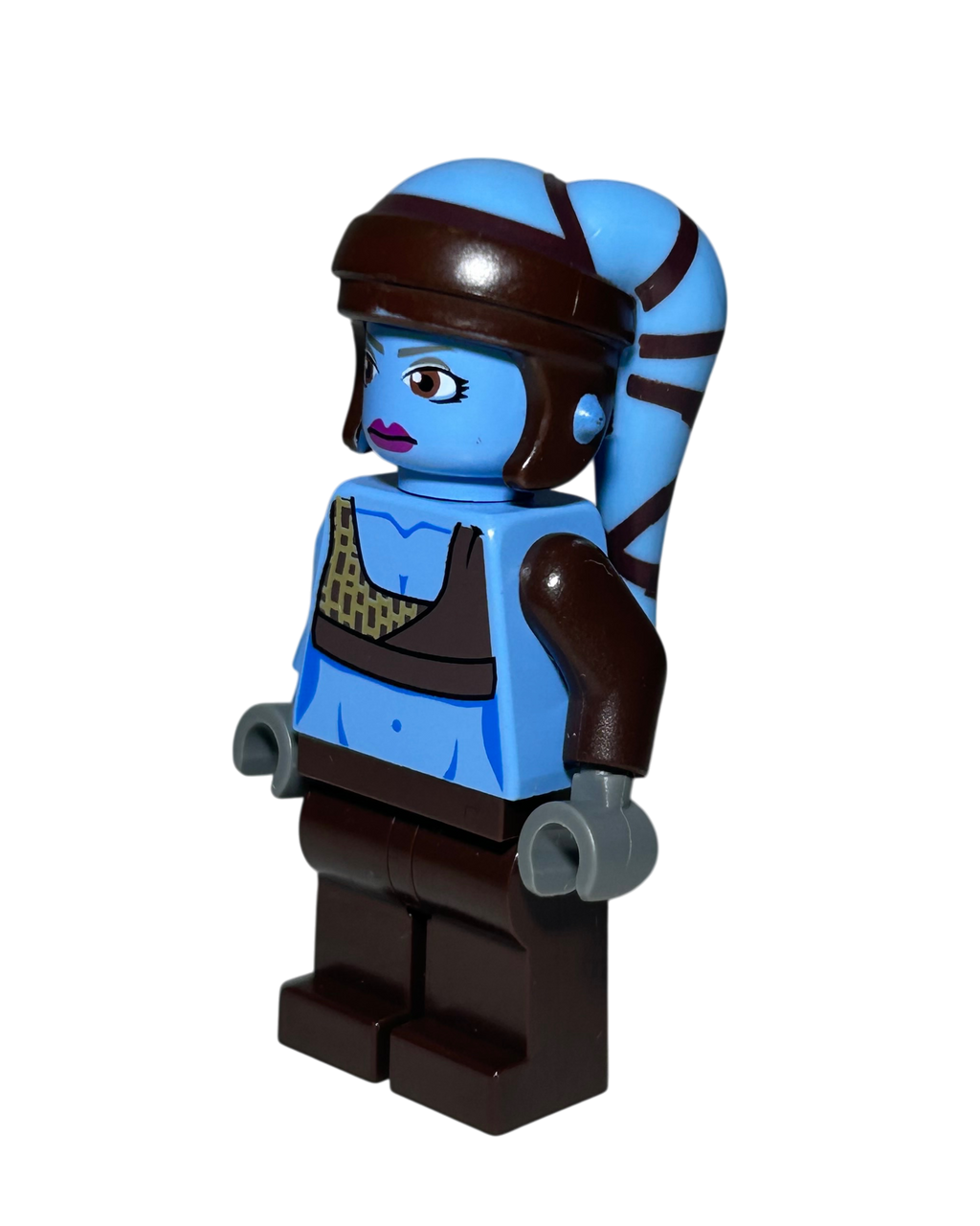 Aayla Secura SW0284 Clone Wars LEGO Star Wars Minifigur Seitenansicht rechts brick2d2