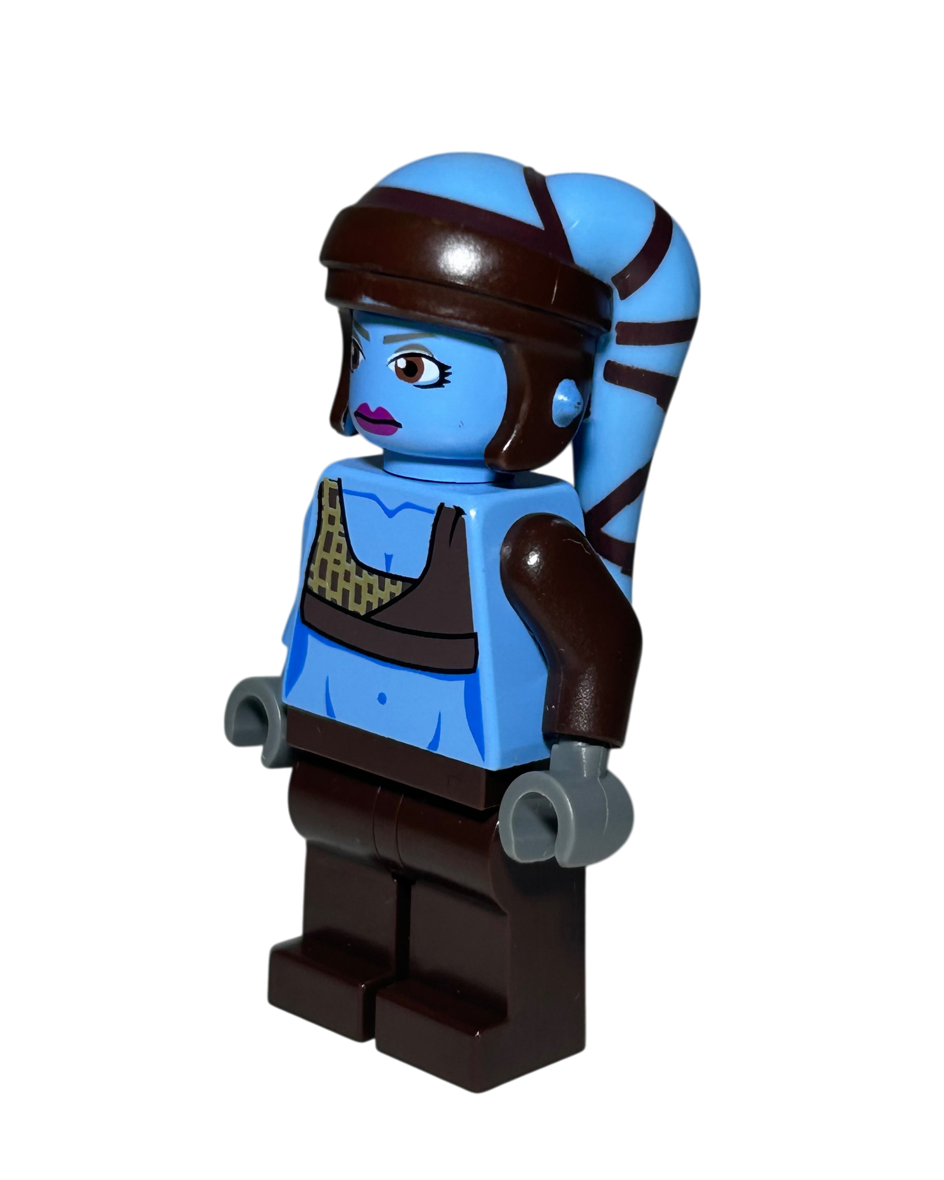 Aayla Secura SW0284 Clone Wars LEGO Star Wars Minifigur Seitenansicht rechts brick2d2