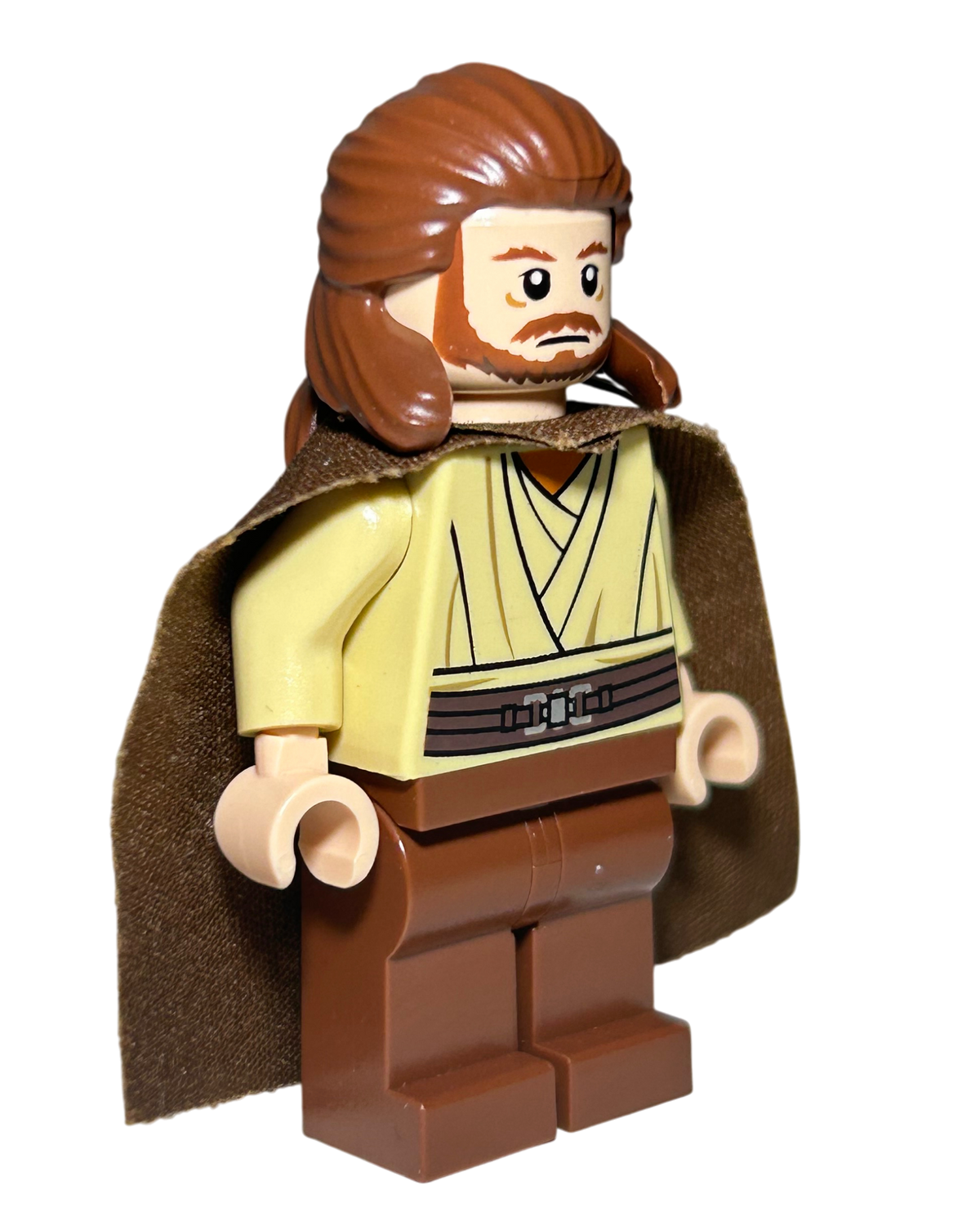 LEGO Star Wars Minifigur Qui-Gon Jinn SW0322 Seitenansicht links brick2d2