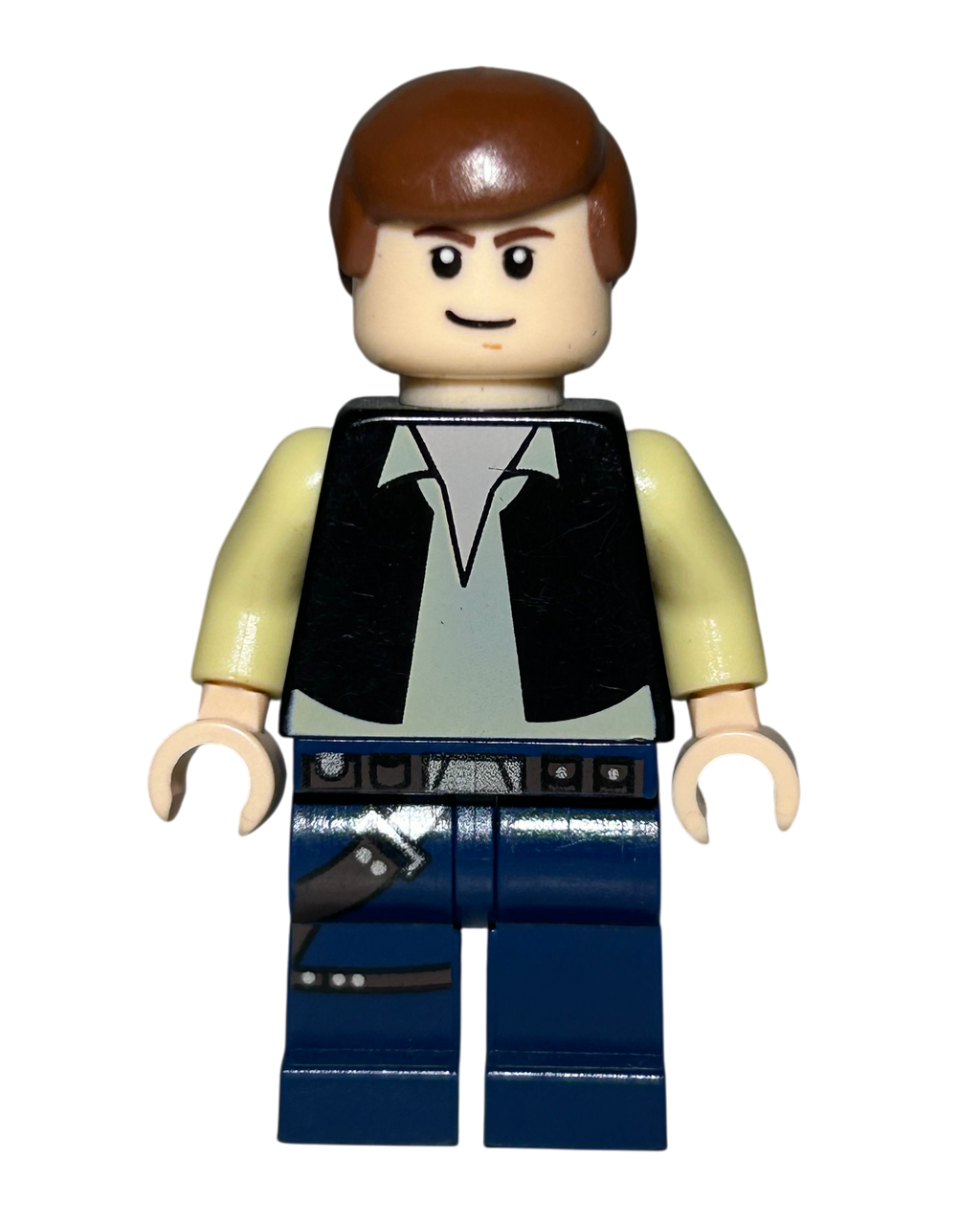 Lego Star Wars Minifigur Han Solo SW0334 Vorderansicht brick2d2