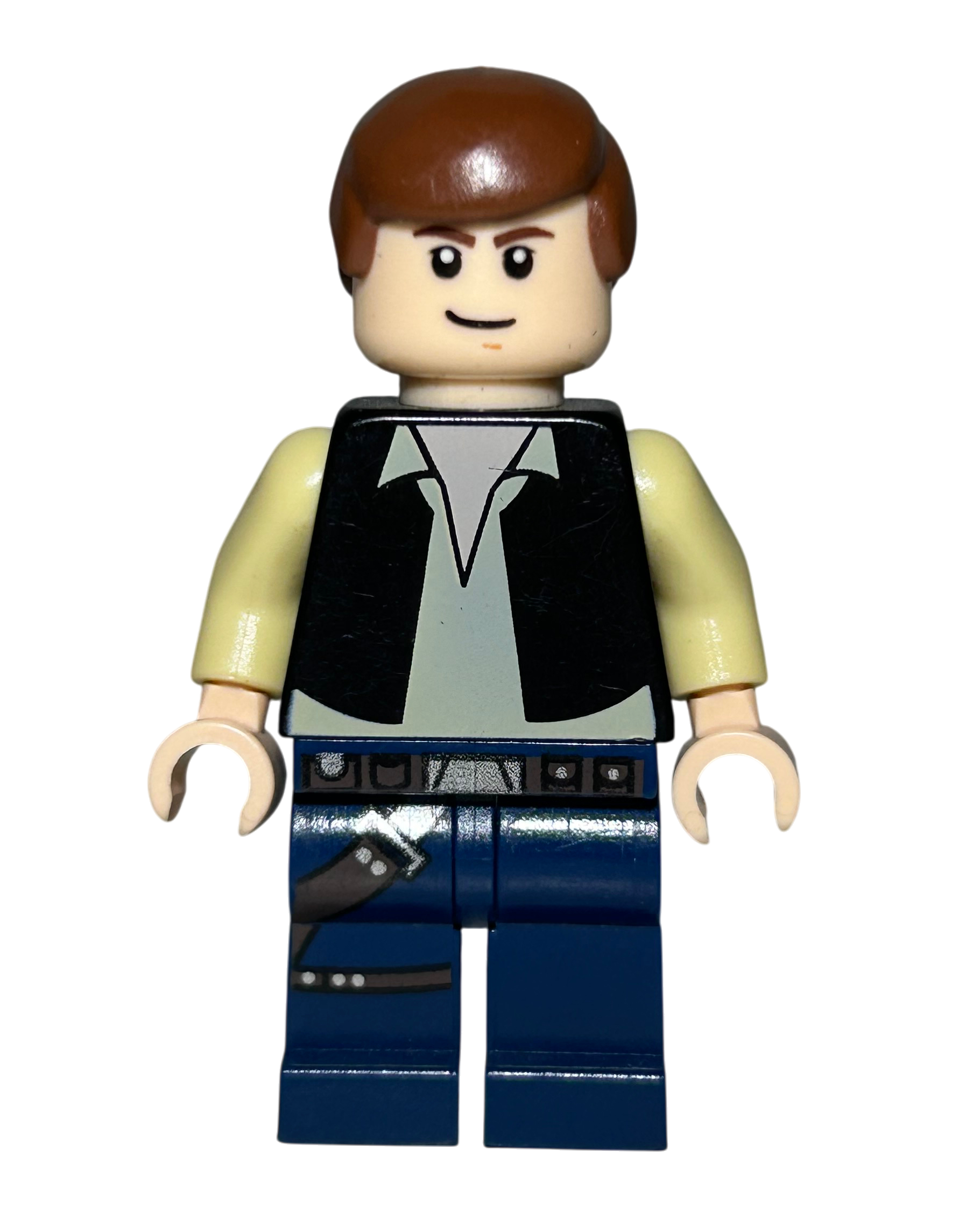 Lego Star Wars Minifigur Han Solo SW0334 Vorderansicht brick2d2