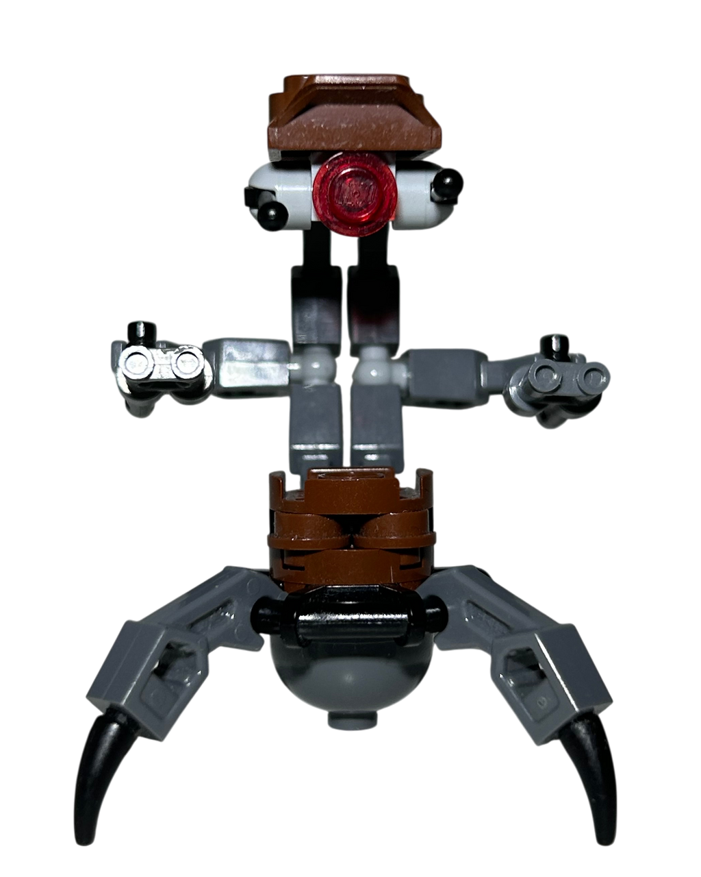 Droideka SW0348 LEGO Star Wars Minifigur Destroyer Droid Vorderansicht brick2d2