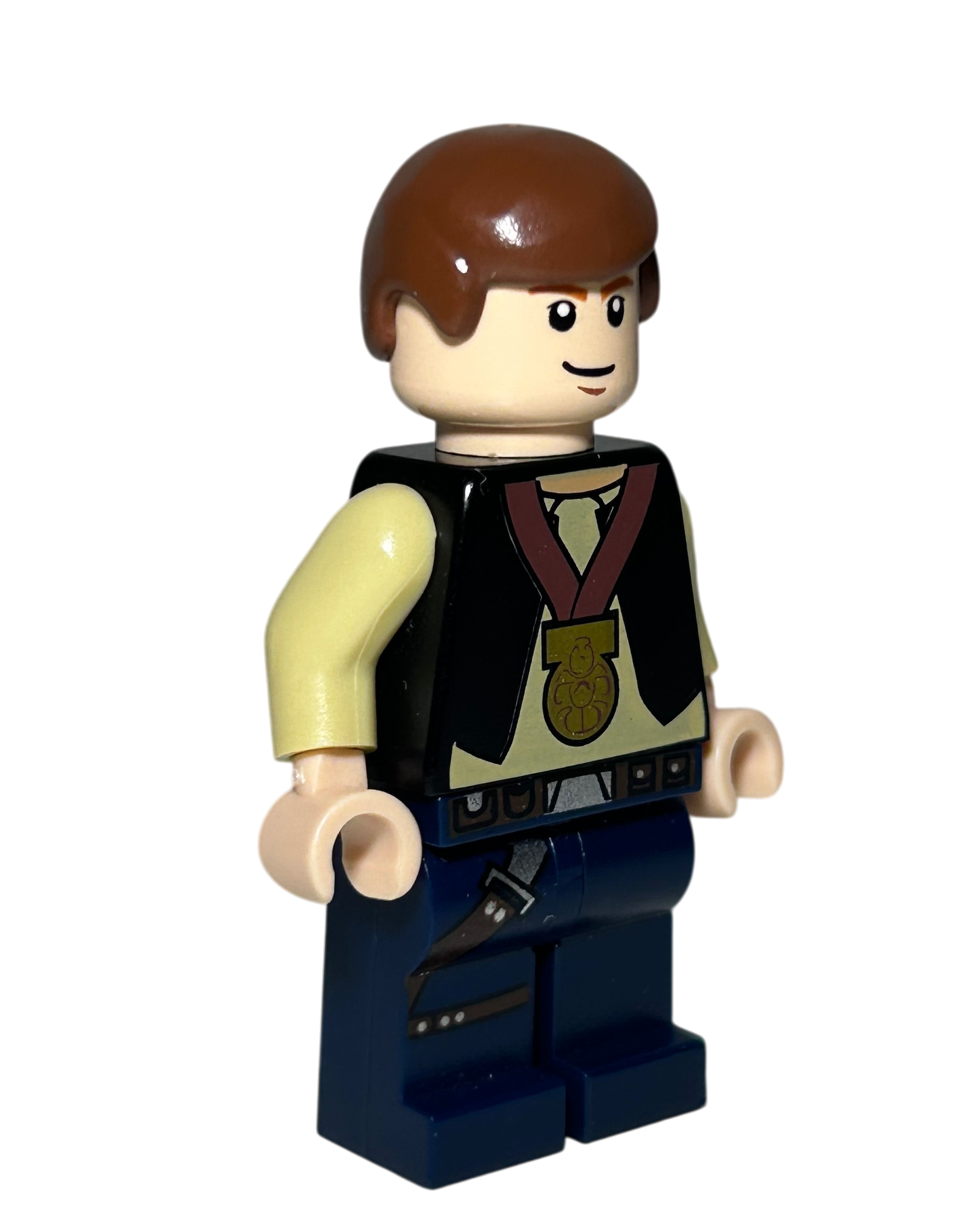 Han Solo Celebration Outfit SW0356 LEGO Star Wars Minifigur Seitenansicht links brick2d2