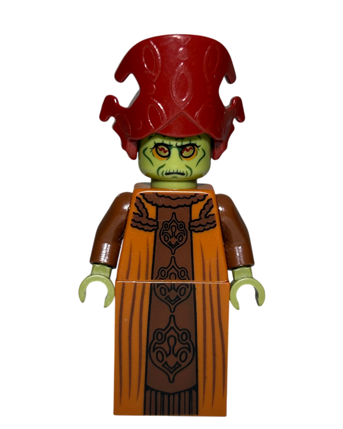 Nute Gunray Orangene Robe Outfit SW0363 LEGO Star Wars Minifigur Vorderansicht brick2d2