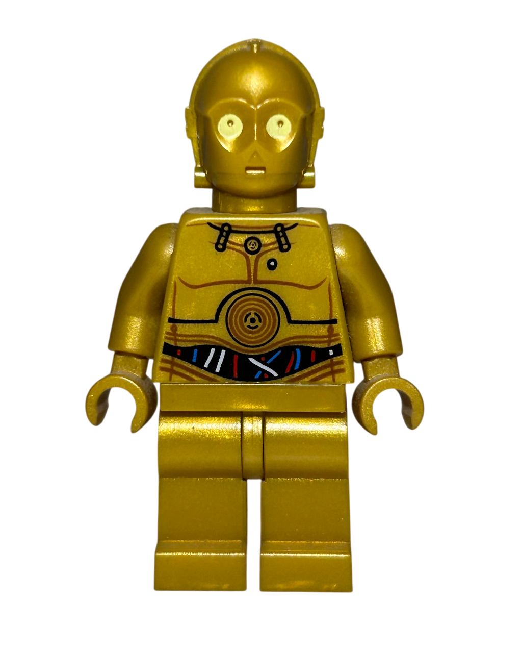 C 3PO SW0365 LEGO Star Wars Minifigur Vorderansicht brick2d2
