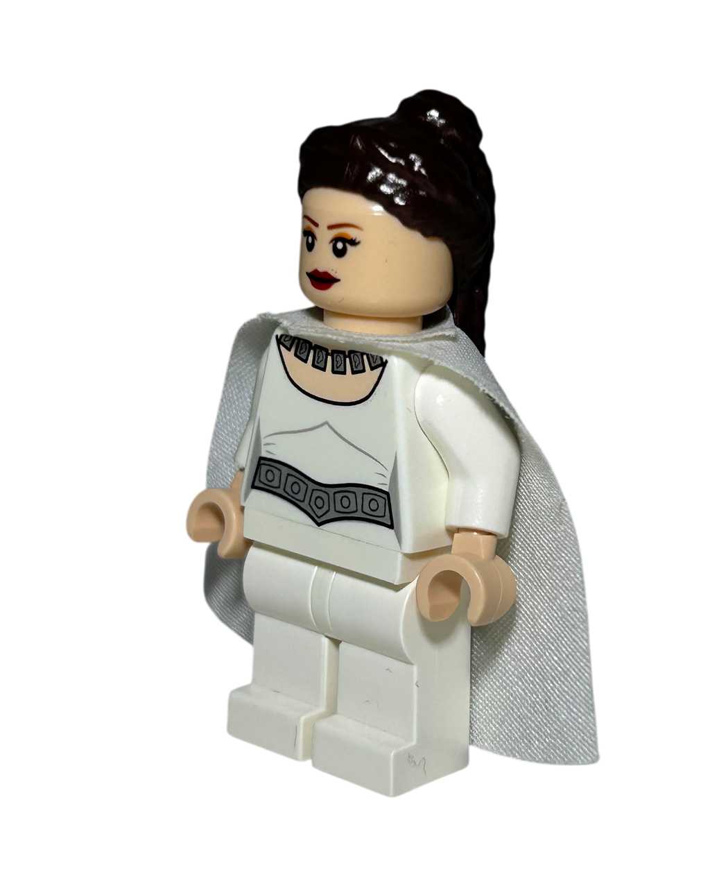 Prinzessin Leia SW0371 Celebration Outfit LEGO Star Wars Minifigur Seitenansicht rechts brick2d2
