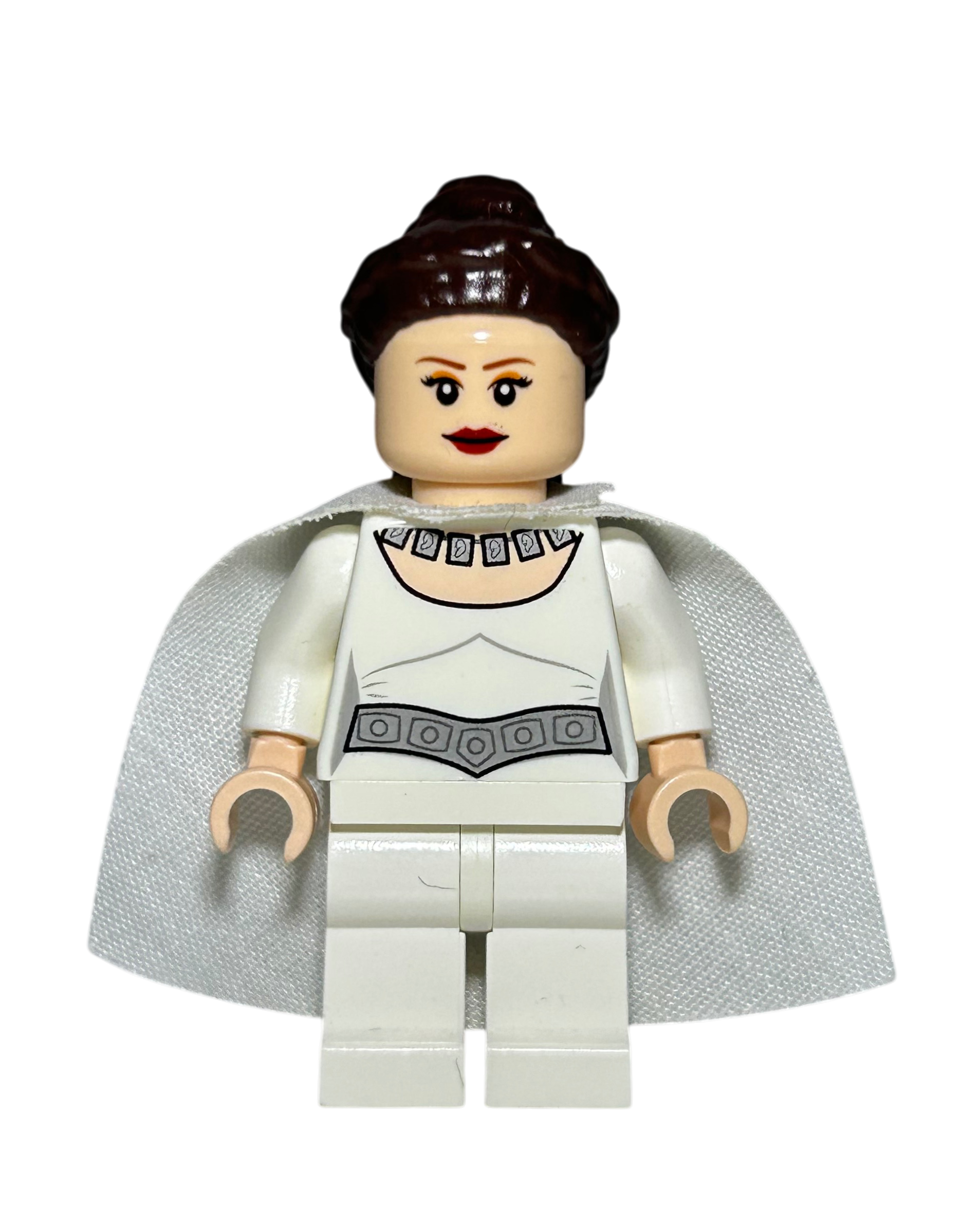 Prinzessin Leia SW0371 Celebration Outfit LEGO Star Wars Minifigur Vorderansicht brick2d2