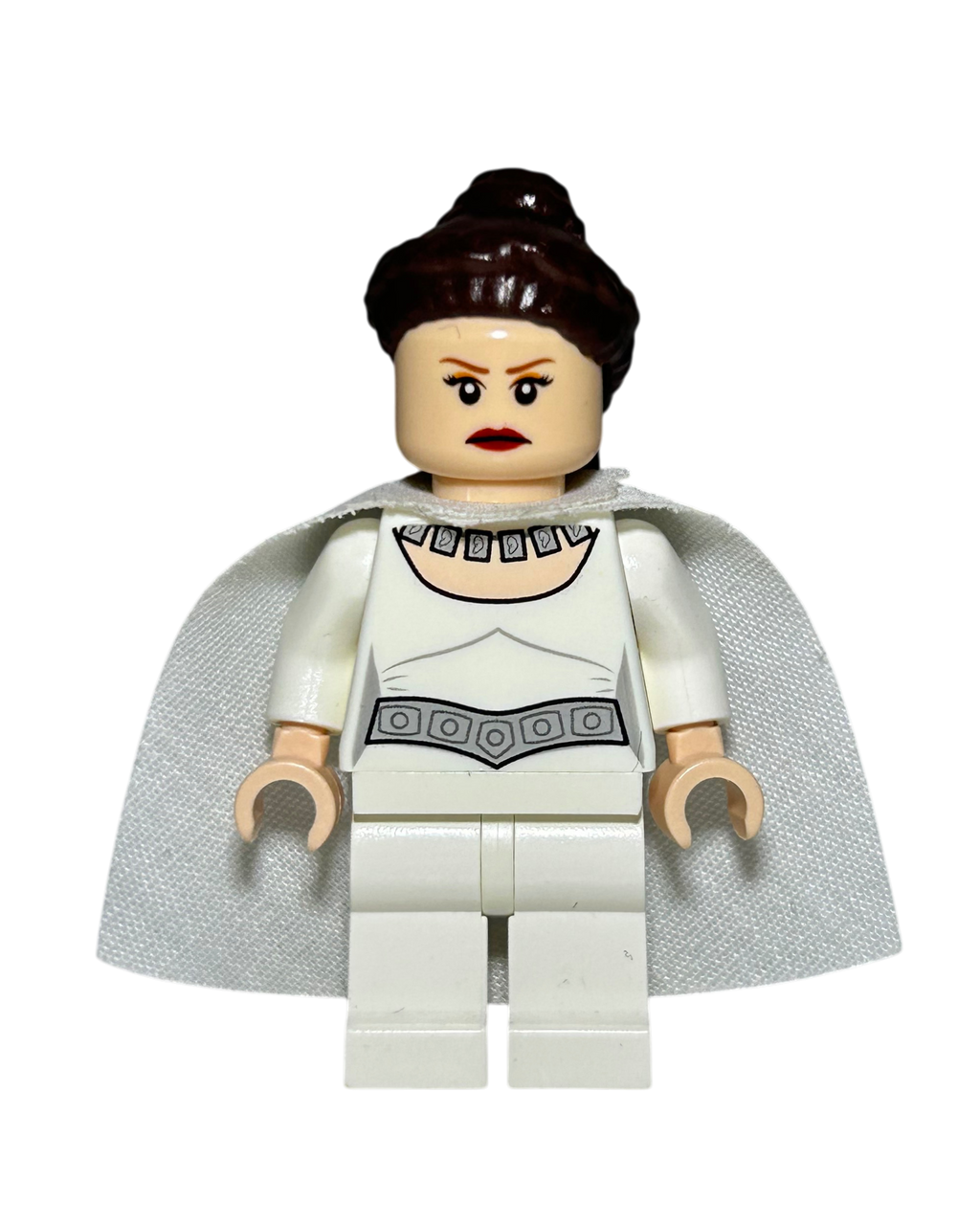 Prinzessin Leia SW0371 Celebration Outfit LEGO Star Wars Minifigur Detailansicht brick2d2