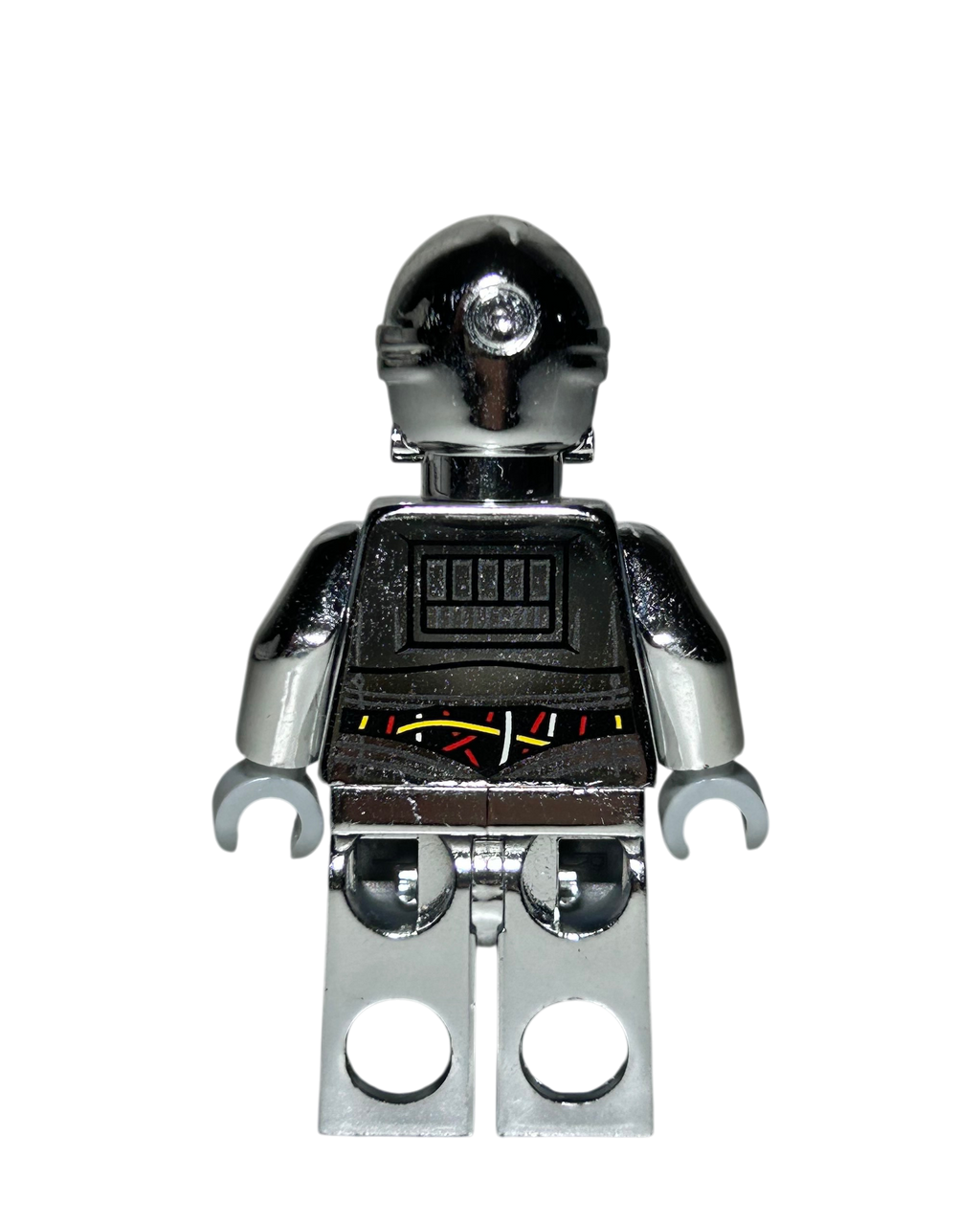 TC-14 SW0385 LEGO Star Wars Minifigur Chrome Silber Rückansicht brick2d2
