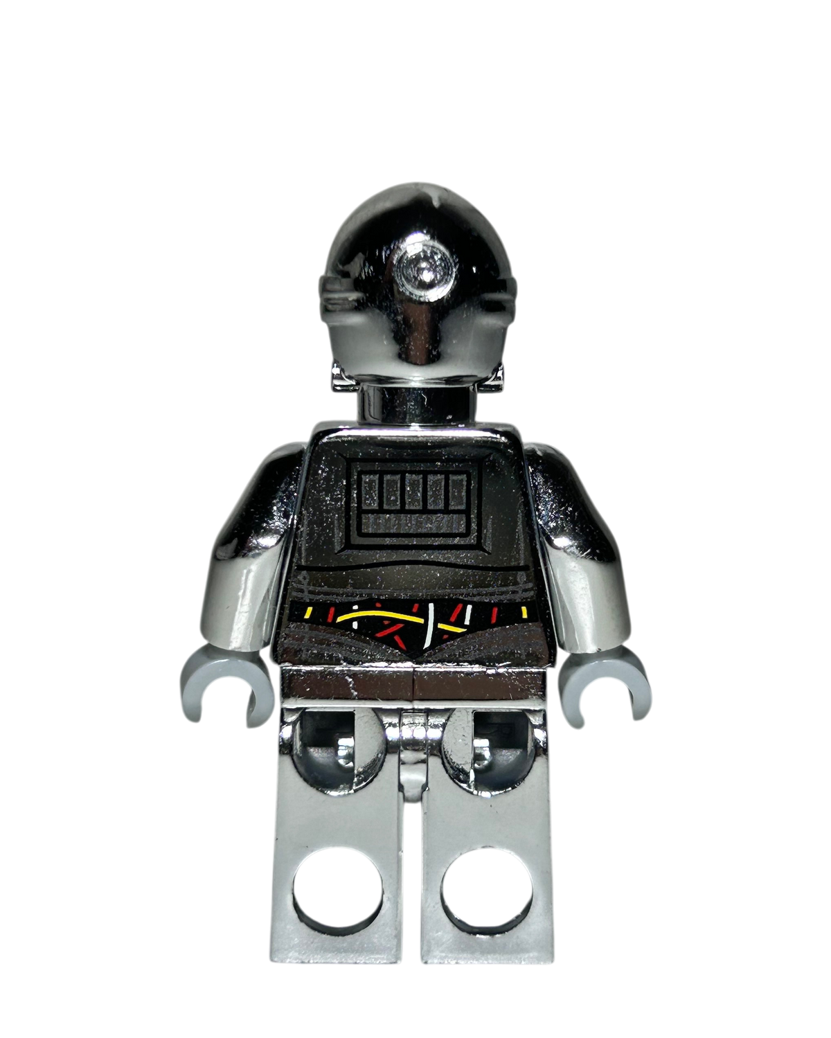 TC-14 SW0385 LEGO Star Wars Minifigur Chrome Silber Rückansicht brick2d2