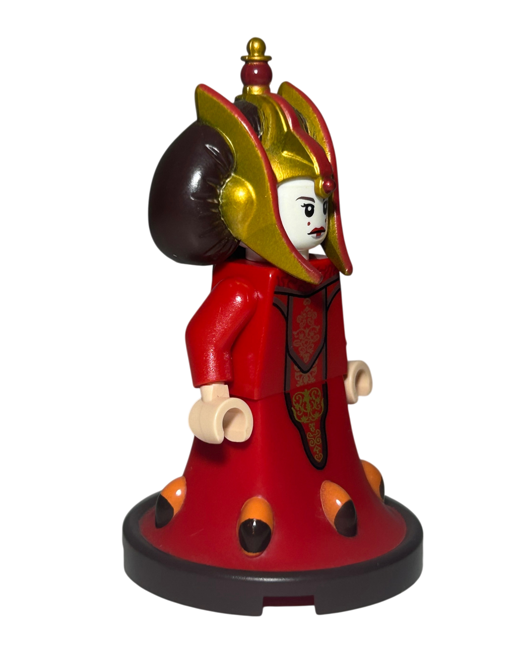 Königin Amidala SW0387 LEGO Star Wars Minifigur Bongo Set Seitenansicht links brick2d2