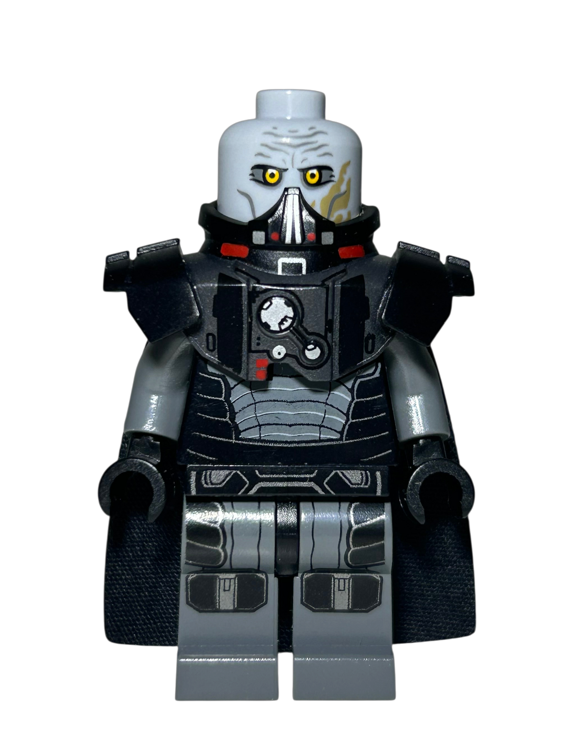 Darth Malgus SW0413 LEGO Star Wars Minifigur Vorderansicht mit Atemmaske und Rüstung Brick2D2