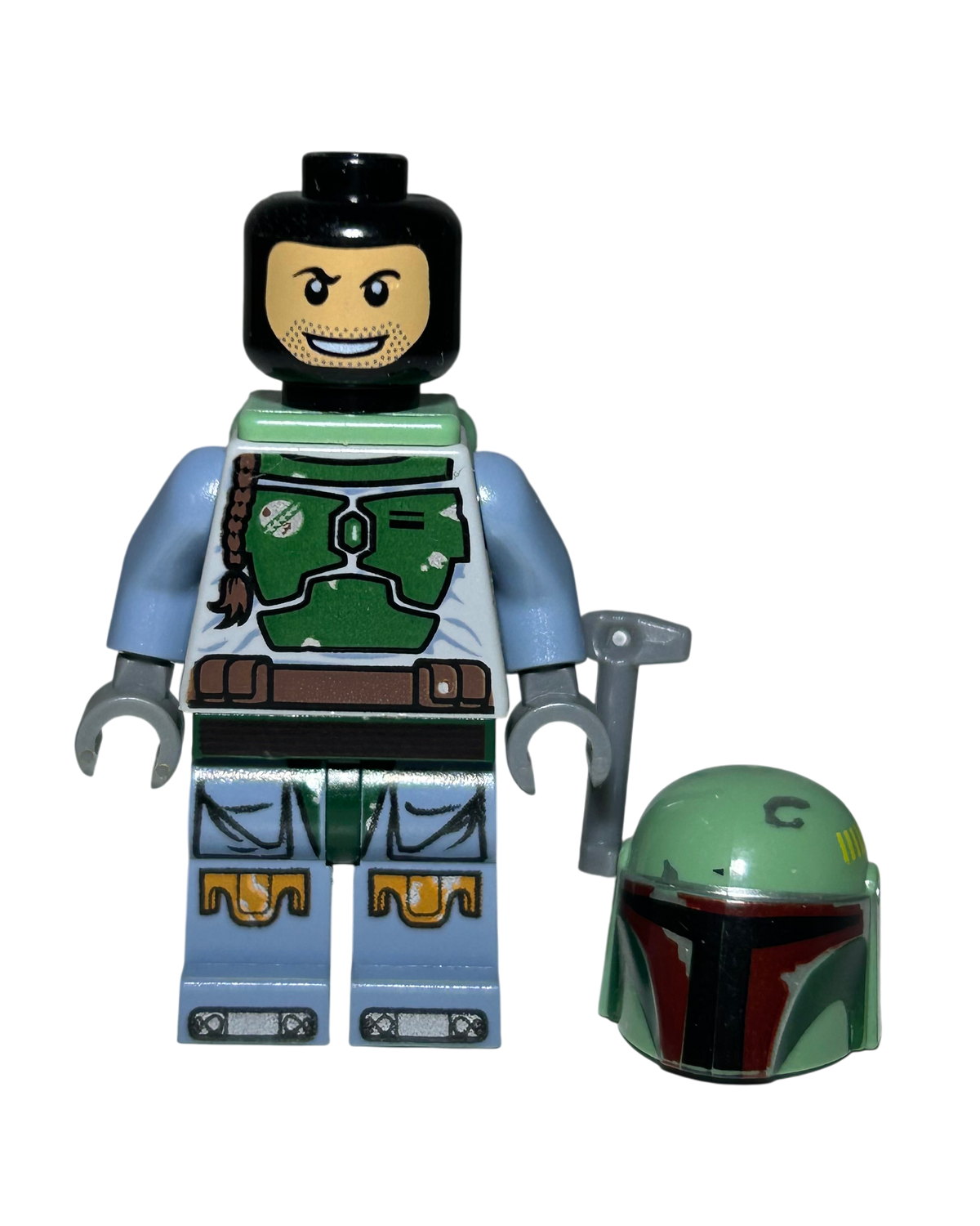 Boba Fett Balaclava Kopf SW0431 LEGO Star Wars Minifigur Detailansicht brick2d2