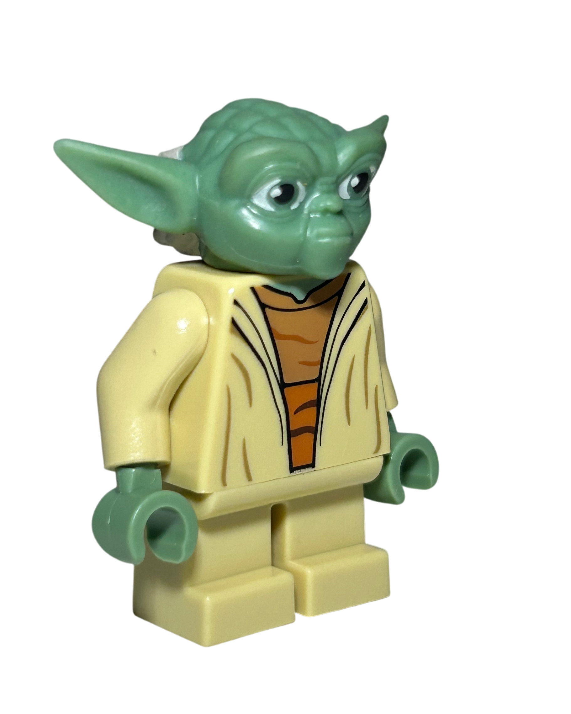 Lego Star Wars Minifigur Meister Yoda Clone Wars SW0446a Seitenansicht links brick2d2