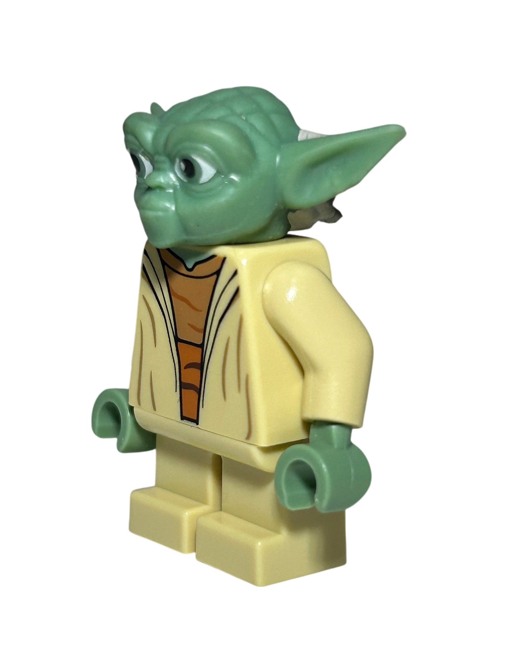Lego Star Wars Minifigur Meister Yoda Clone Wars SW0446a Seitenansicht rechts brick2d2