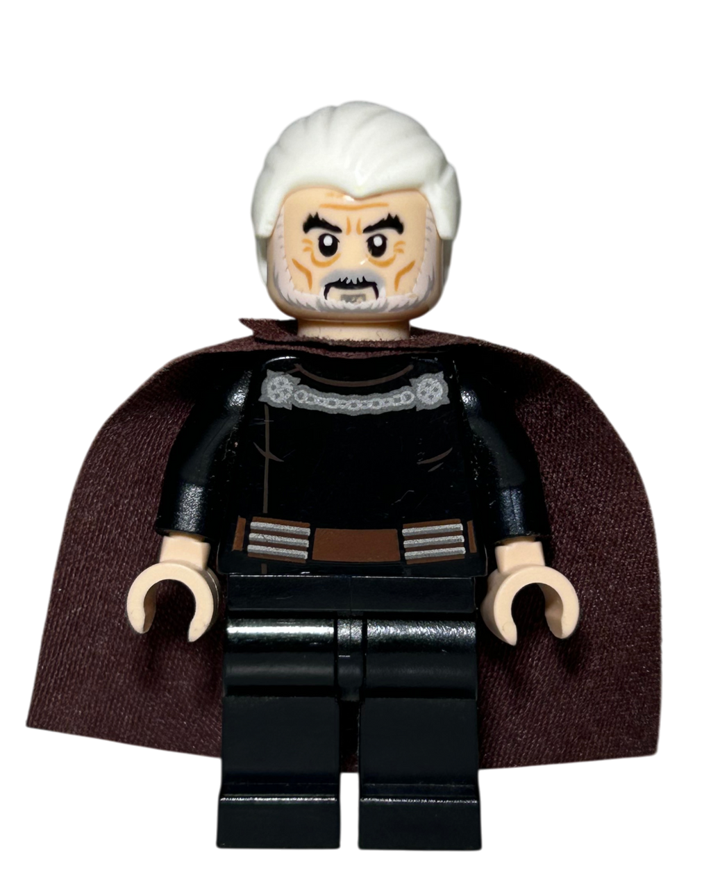 Count Dooku SW0472 LEGO Star Wars Minifigur Vorderansicht brick2d2