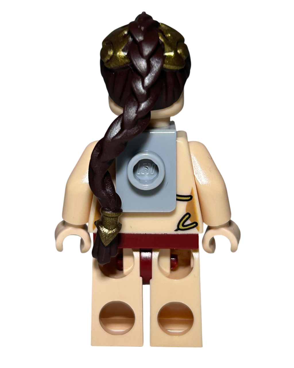Lego Star Wars Minifigur Prinzessin Leia Jabba Slave Outfit SW0485 Rückansicht brick2d2