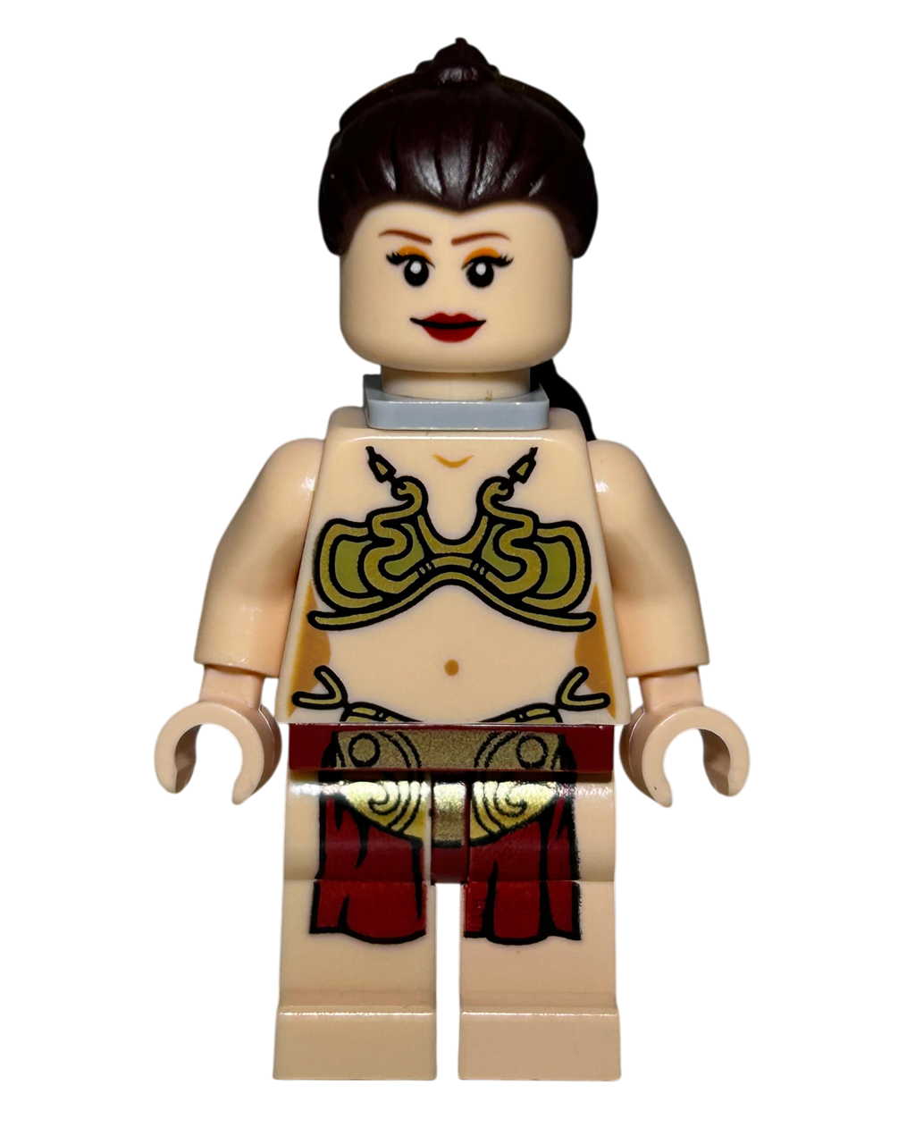 Lego Star Wars Minifigur Prinzessin Leia Jabba Slave Outfit SW0485 Detailansicht brick2d2