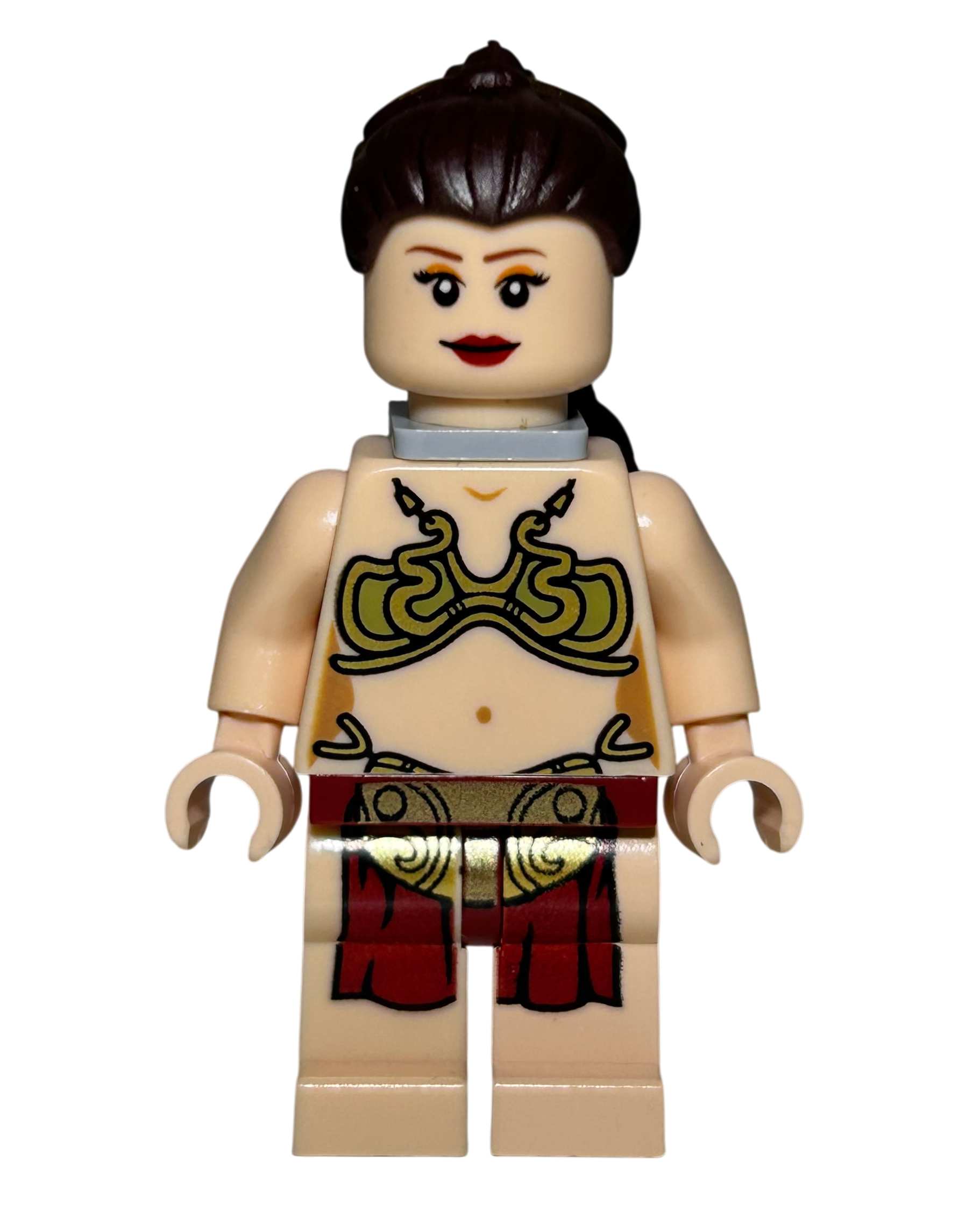 Lego Star Wars Minifigur Prinzessin Leia Jabba Slave Outfit SW0485 Detailansicht brick2d2