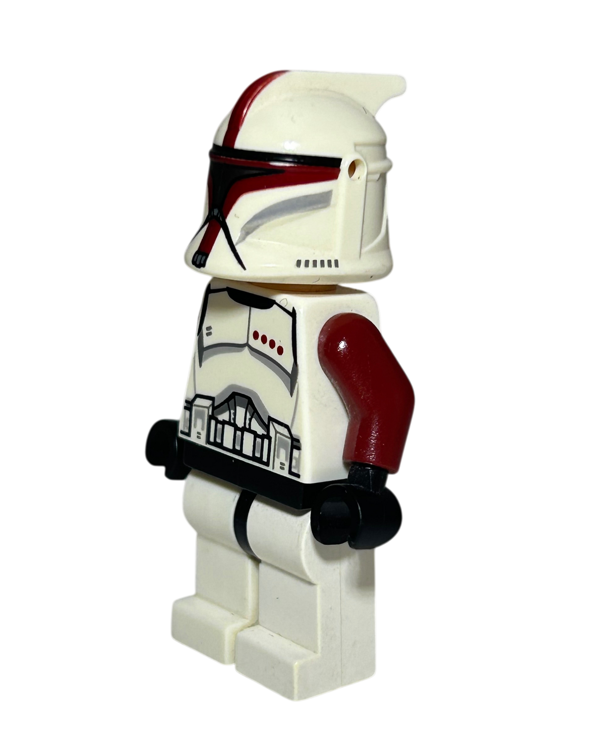 Clone Trooper Captain Phase 1 Rot SW0492 LEGO Star Wars Minifigur Seitenansicht rechts brick2d2