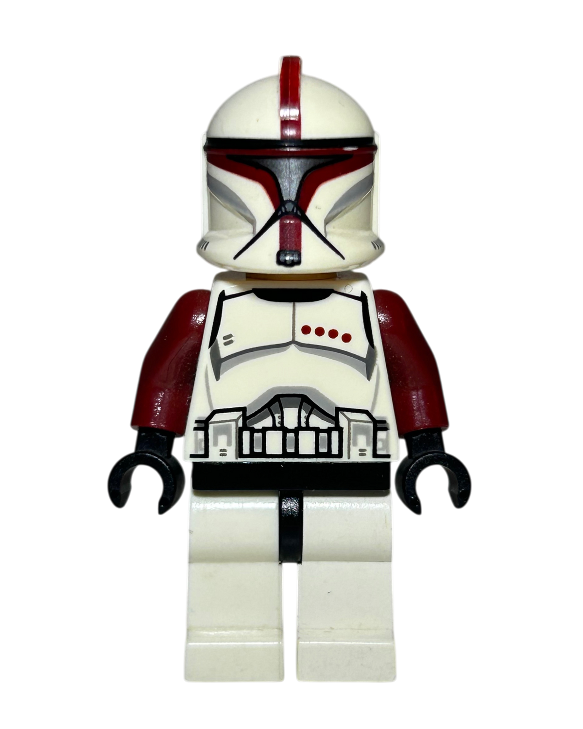 Clone Trooper Captain Phase 1 Rot SW0492 LEGO Star Wars Minifigur Vorderansicht brick2d2