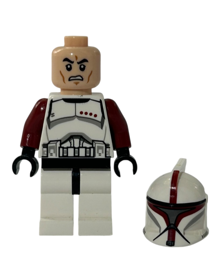 Lego Star Wars Minifigur Clone Trooper Capatain Phase 1 Rot SW0492