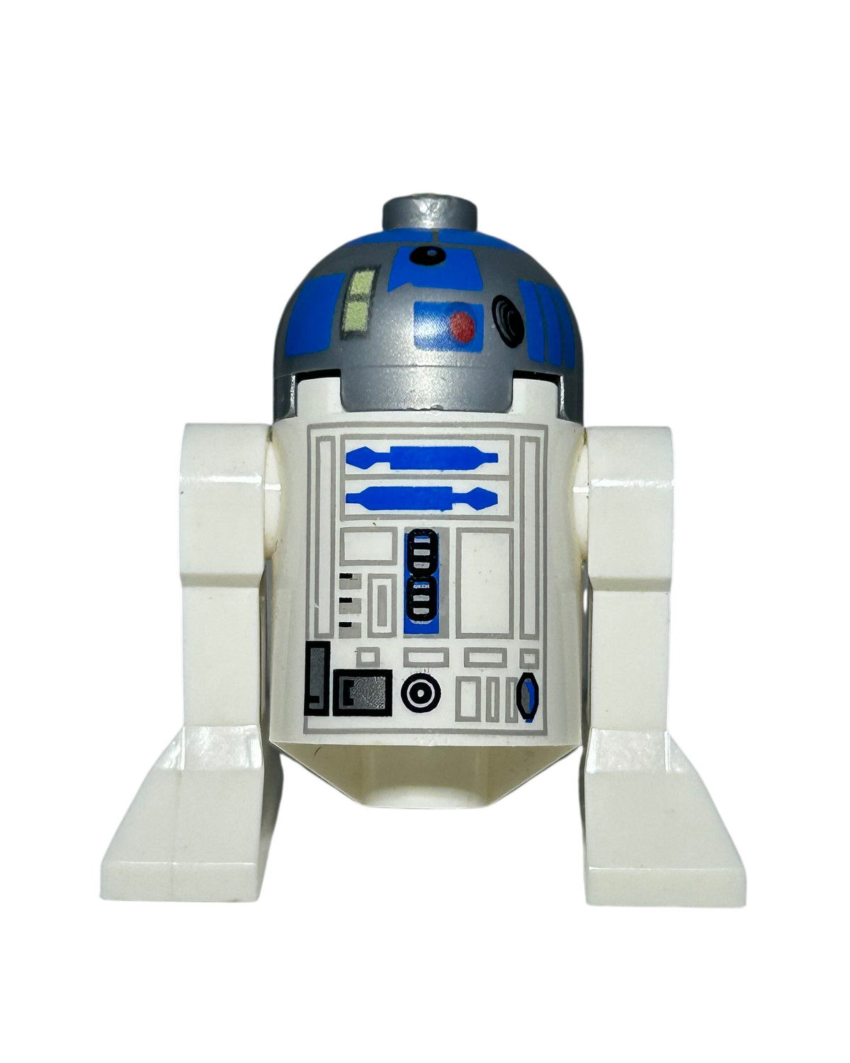 R2-D2 Metallic SW0512 LEGO Star Wars Minifigur Vorderansicht brick2d2